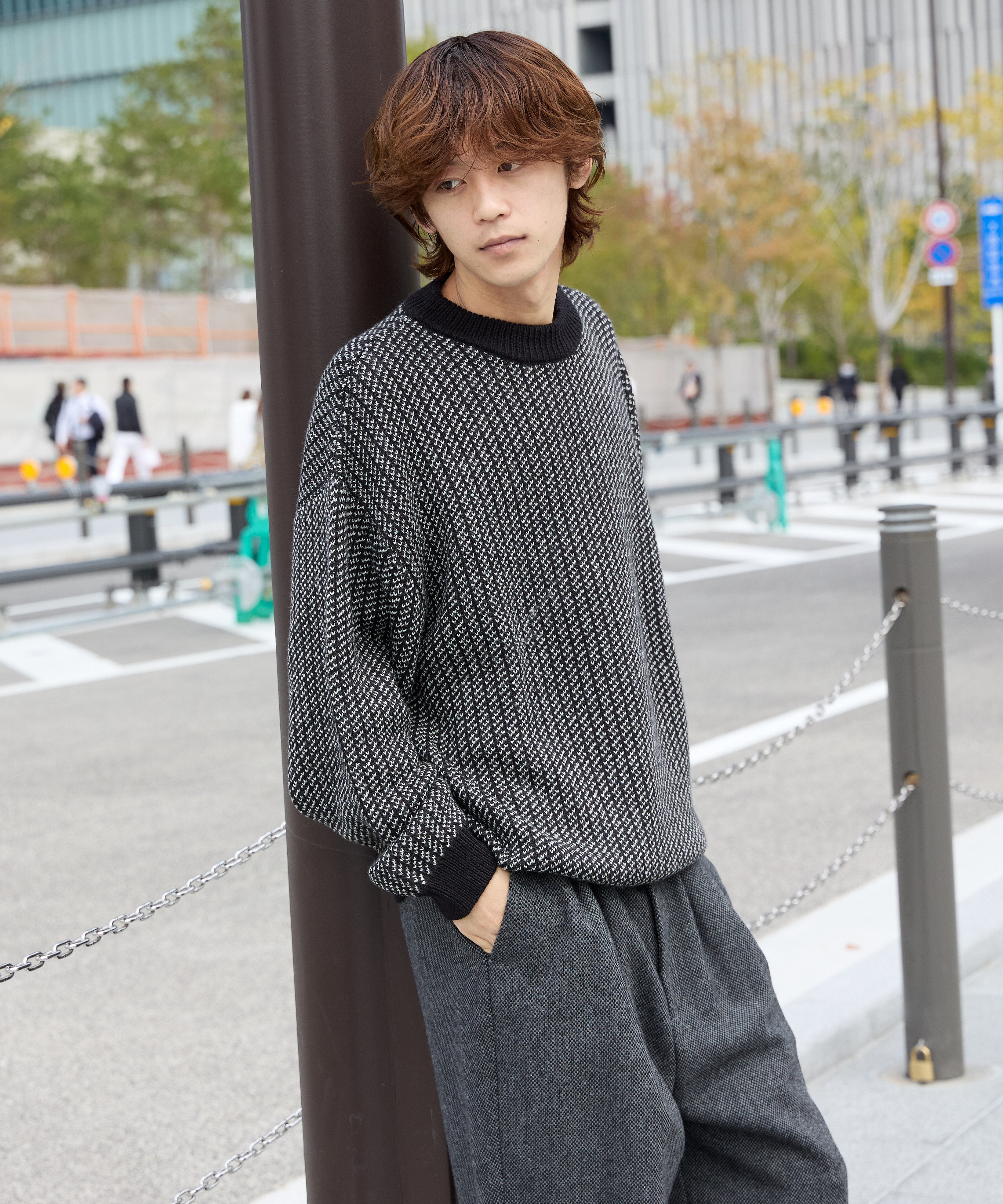 BIRDSEYE KNIT【BLACK】