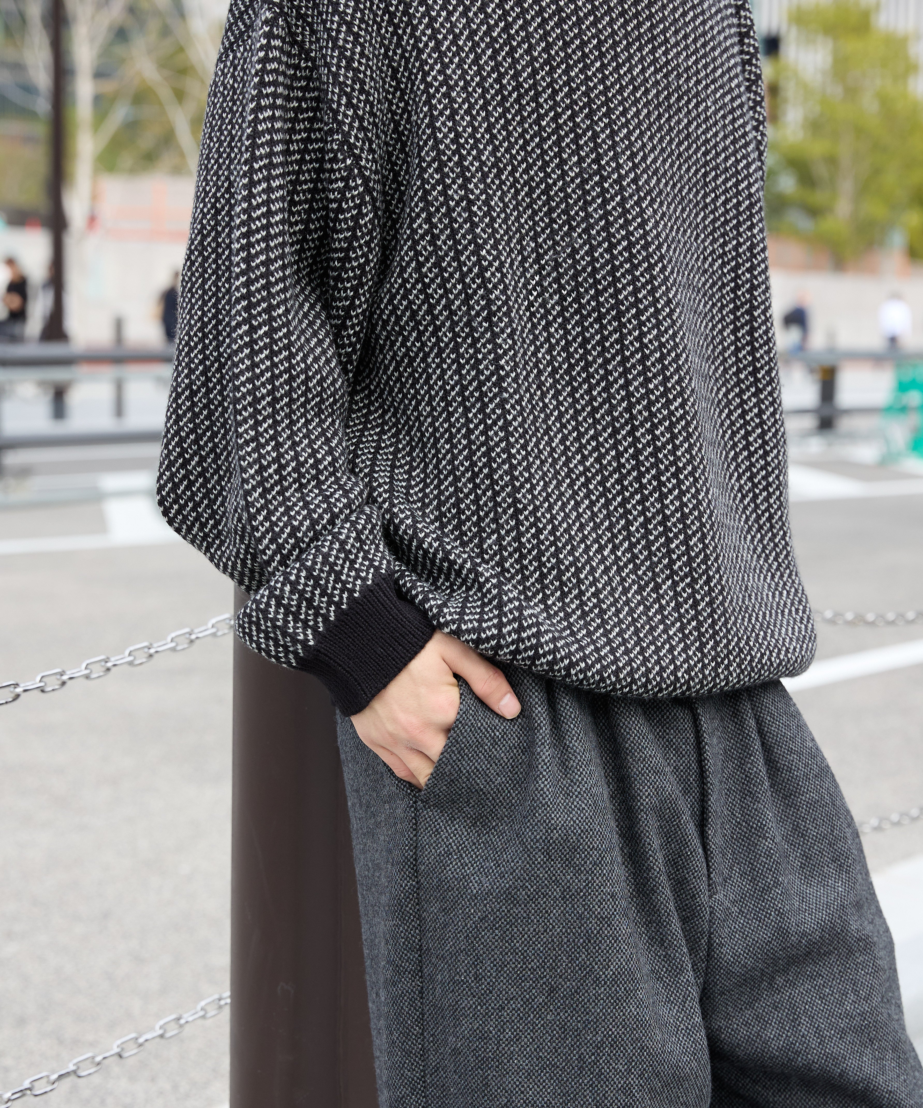 BIRDSEYE KNIT【BLACK】