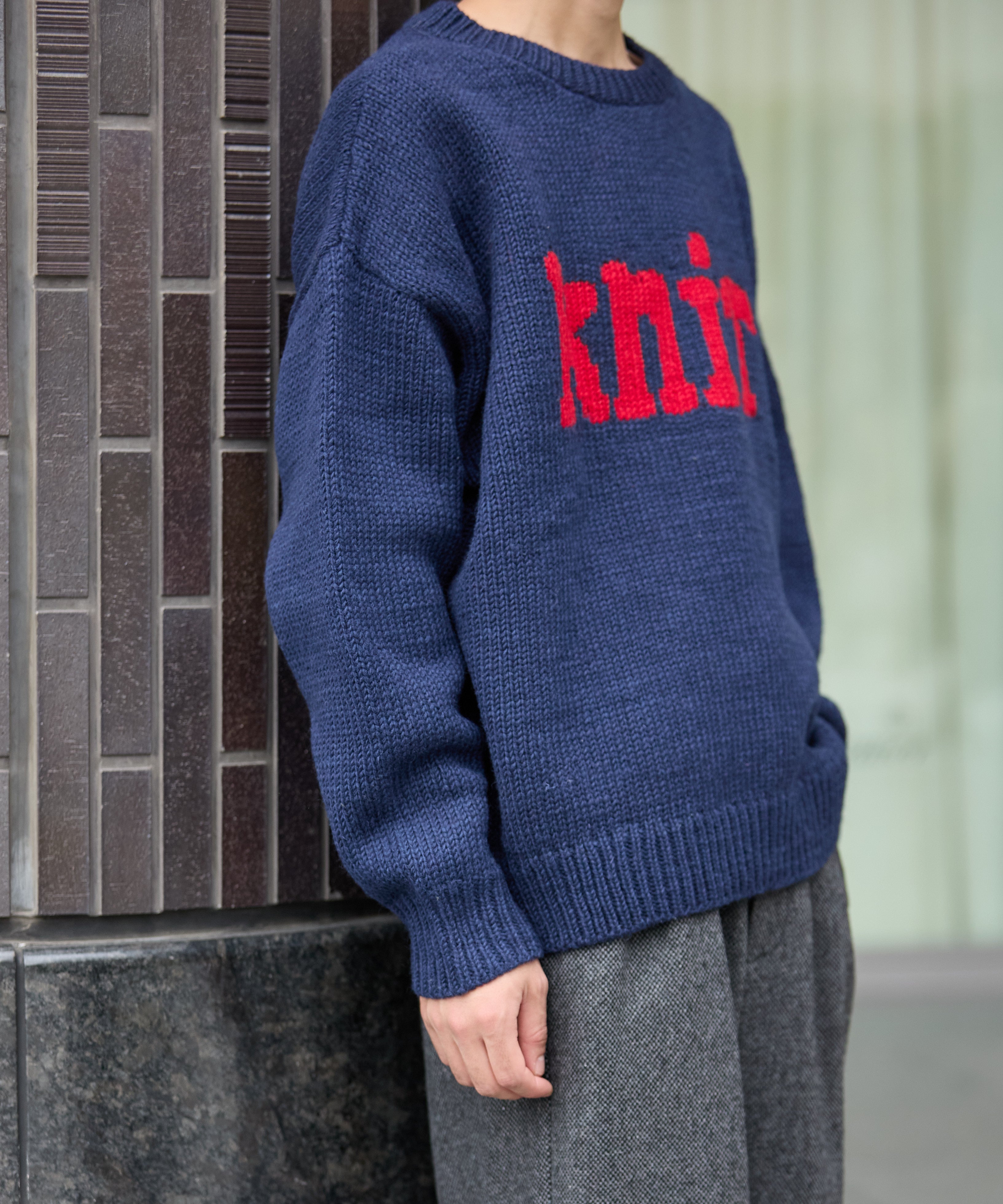 HAND KNIT (KNIT) 【NAVY】