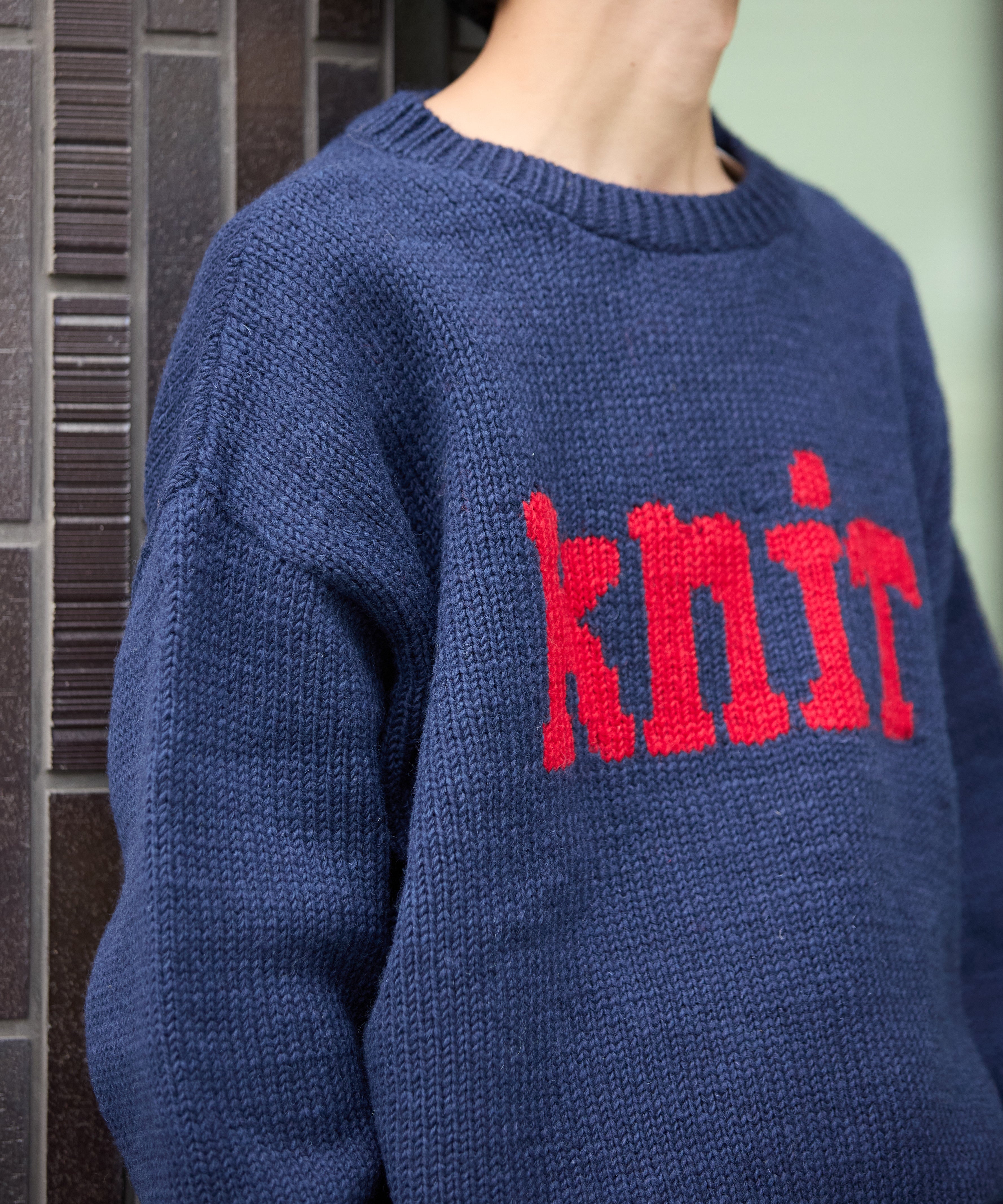 HAND KNIT (KNIT) 【NAVY】