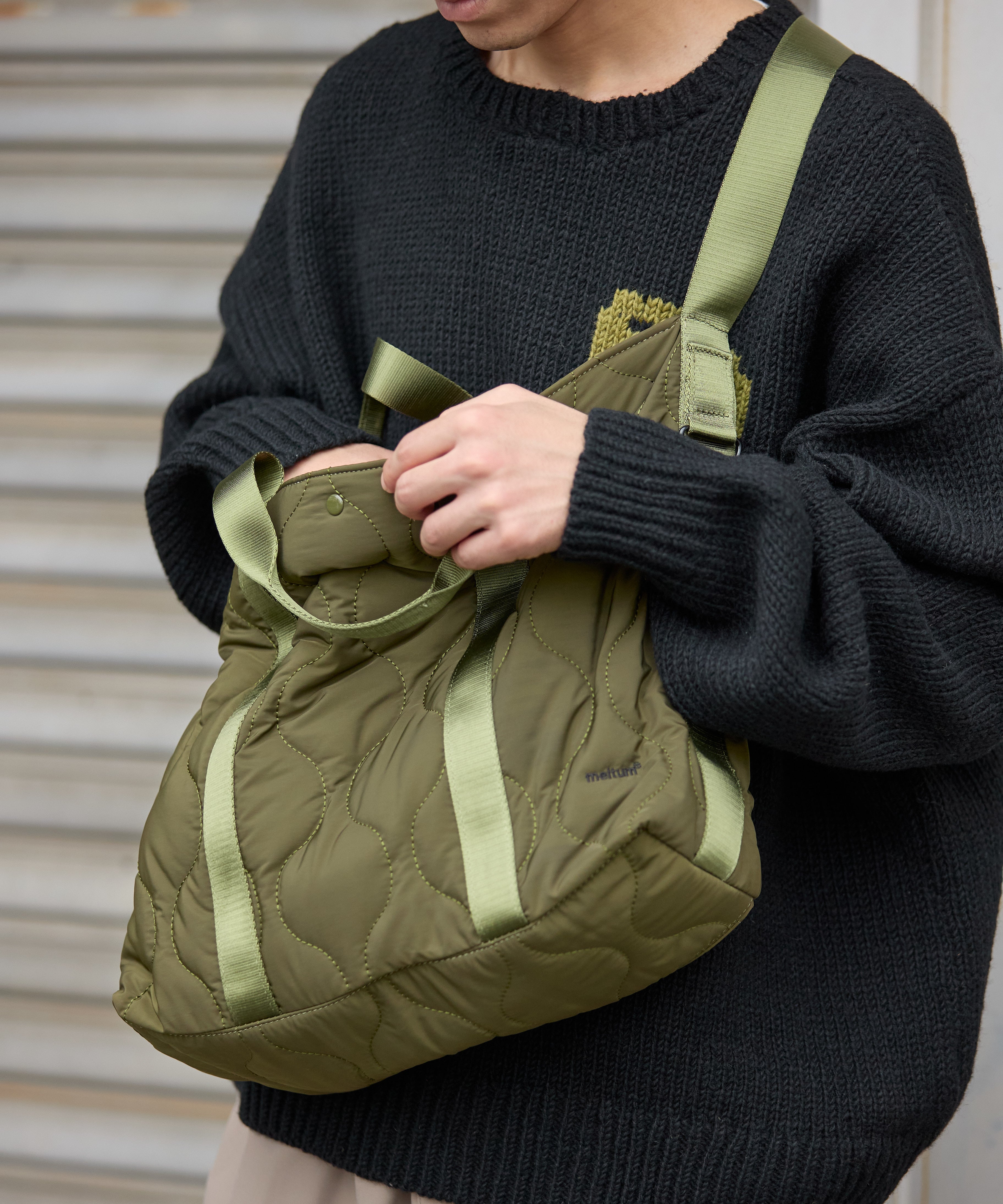 2WAY QUILTING TOTE  BAG【OLIVE】