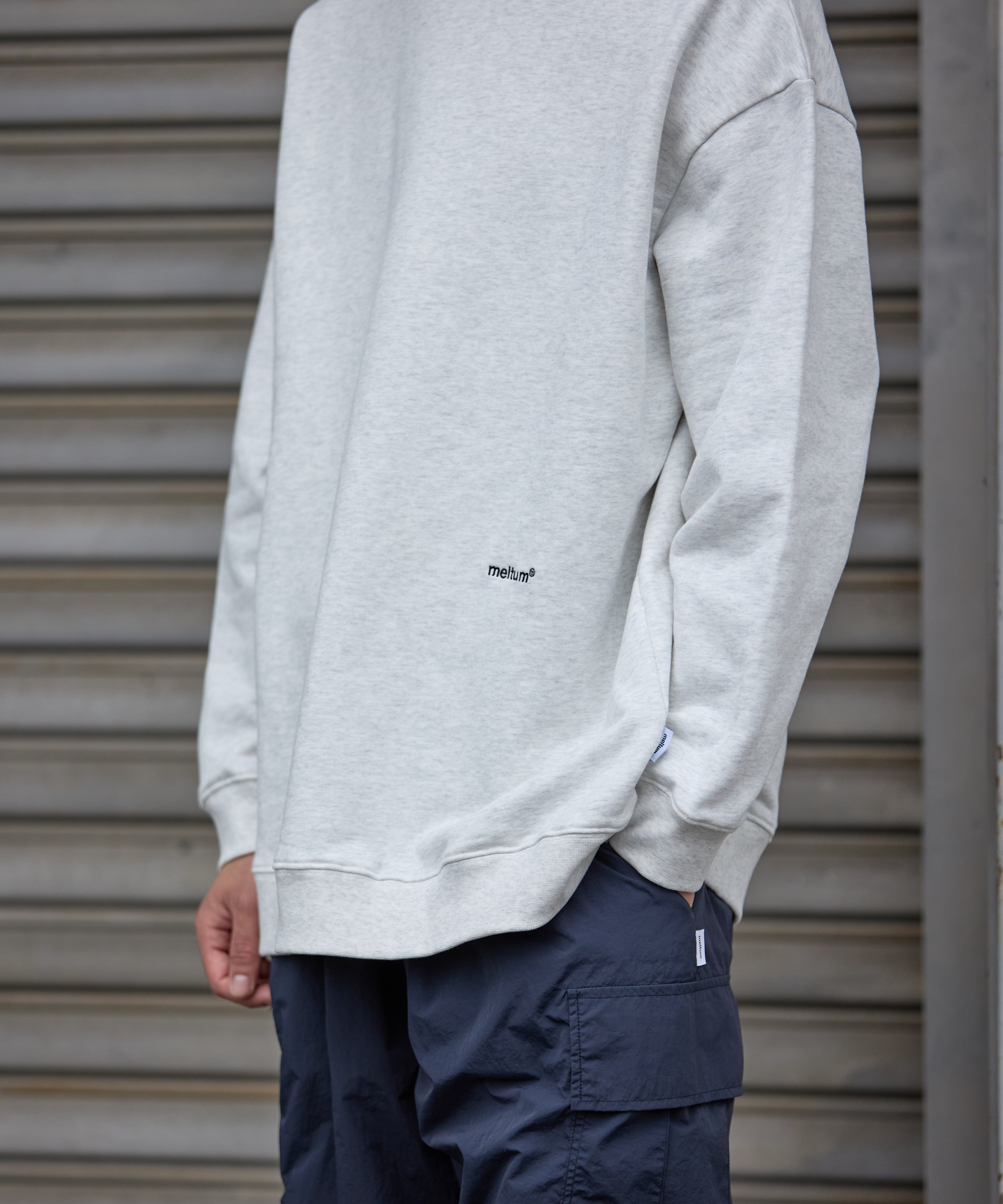 US COTTON HEAVEY SWEAT CREW【ASH】