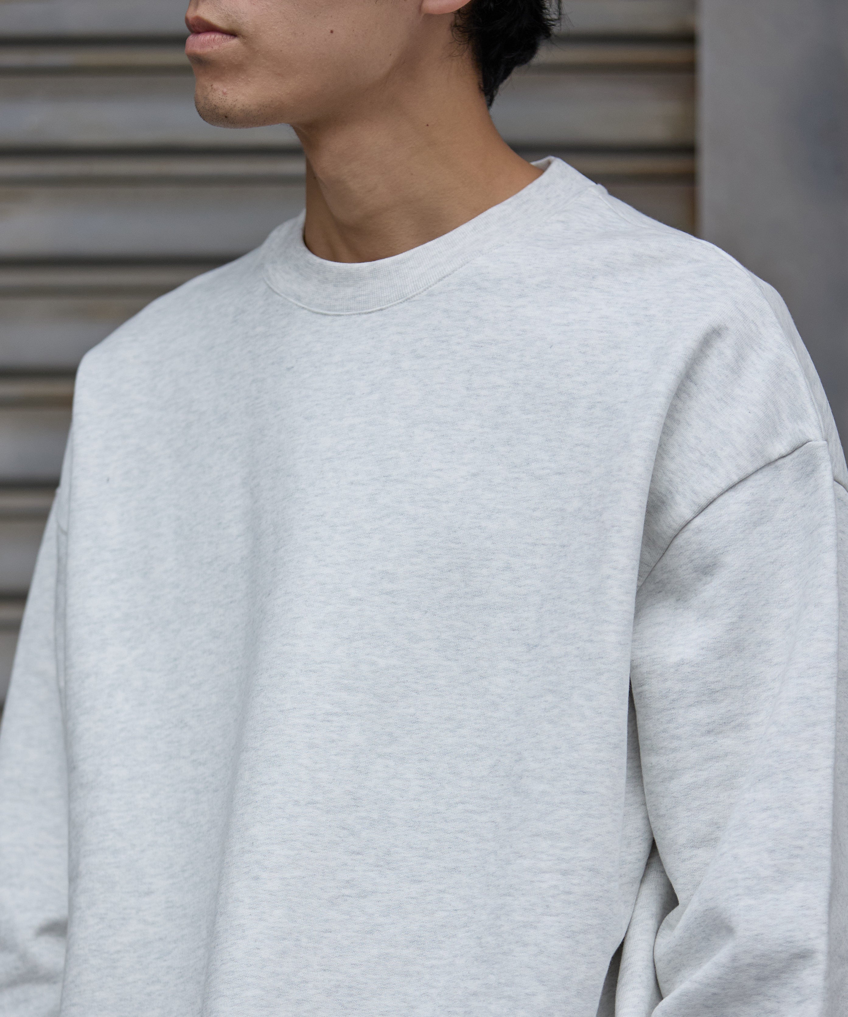 US COTTON HEAVEY SWEAT CREW【ASH】