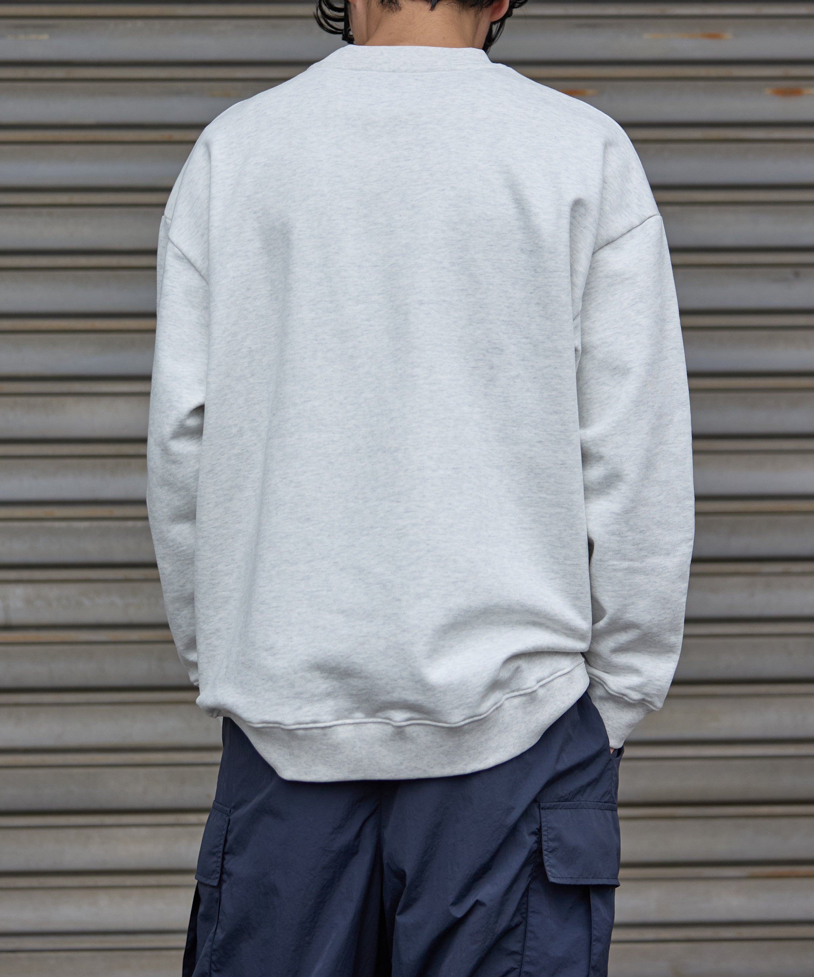 US COTTON HEAVEY SWEAT CREW【ASH】