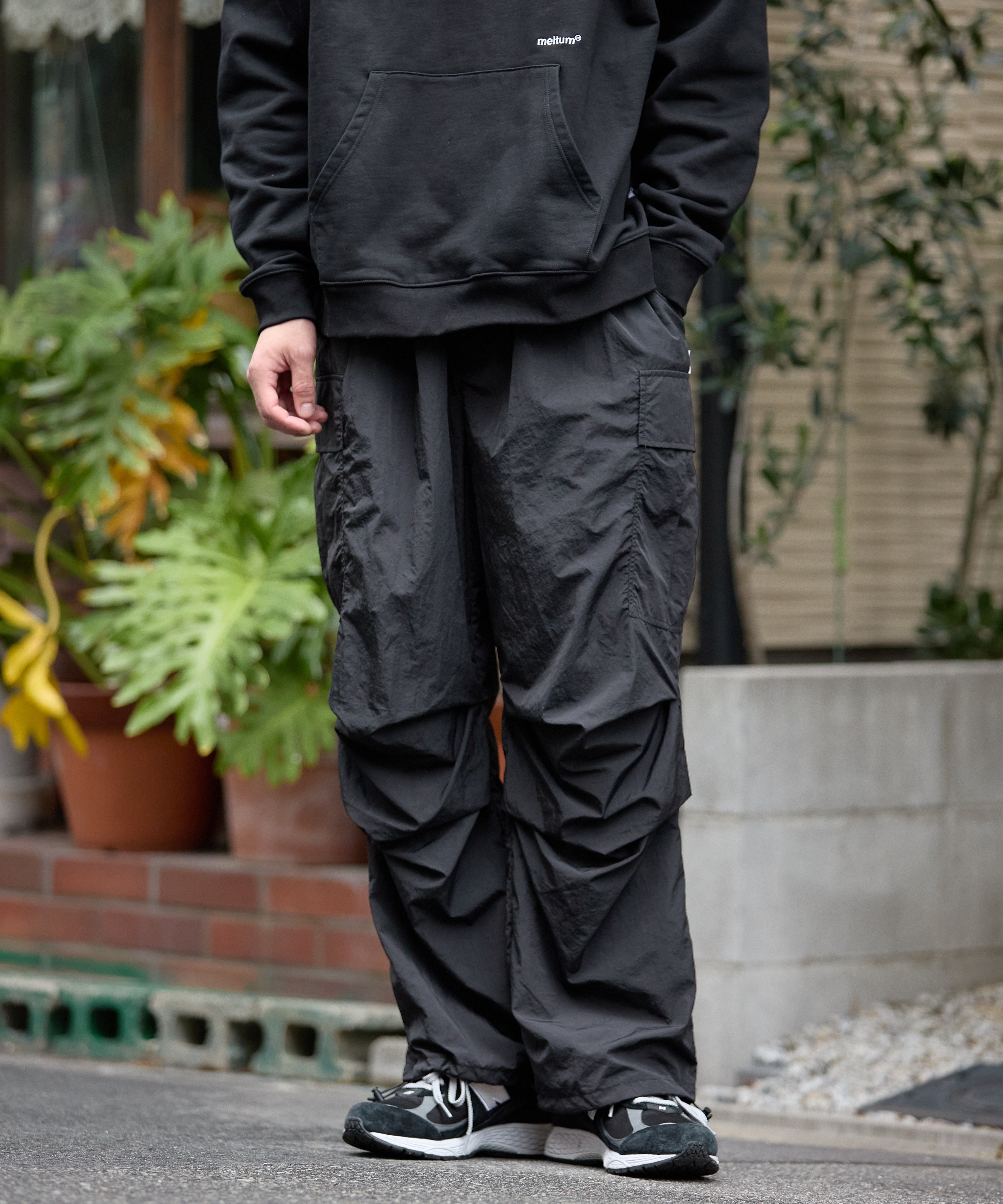 ALL-ROUND CARGO STRING PANTS【BLACK】