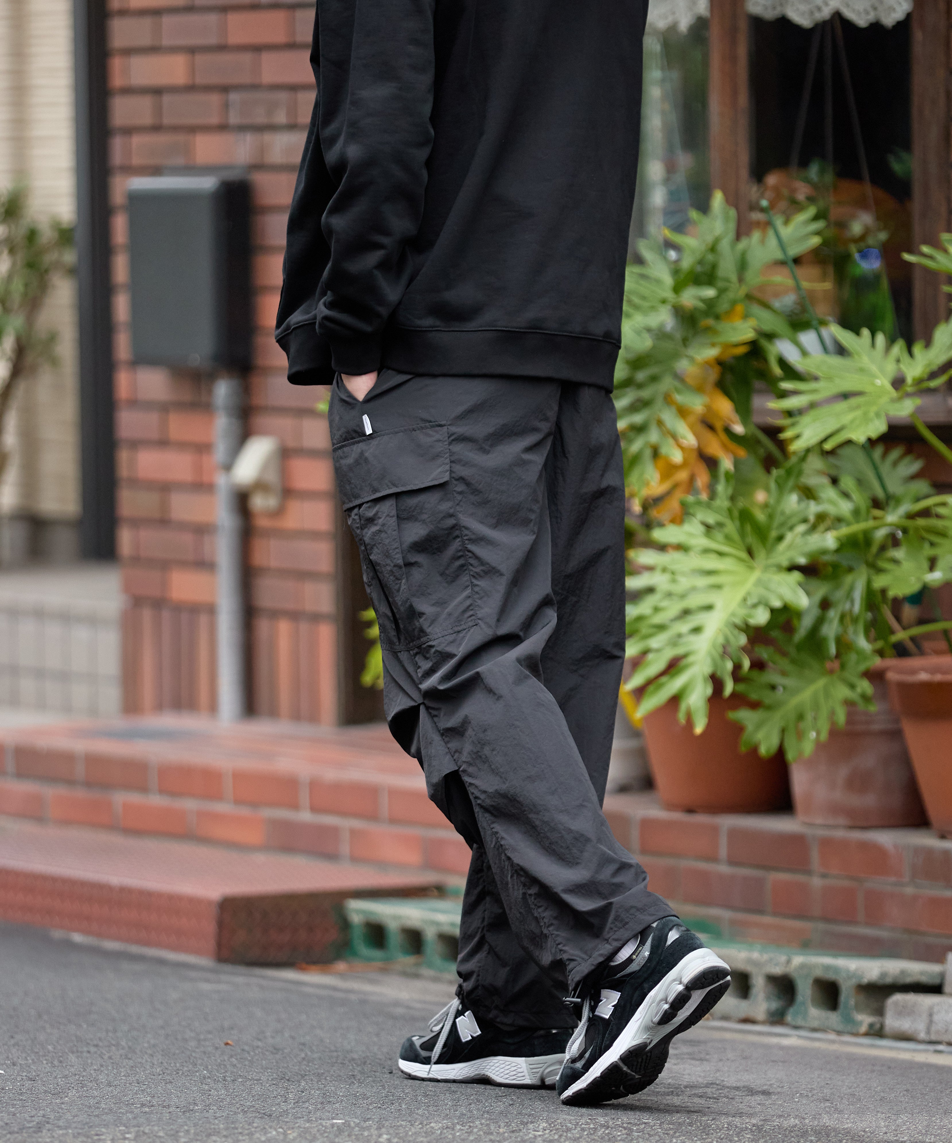 ALL-ROUND CARGO STRING PANTS【BLACK】