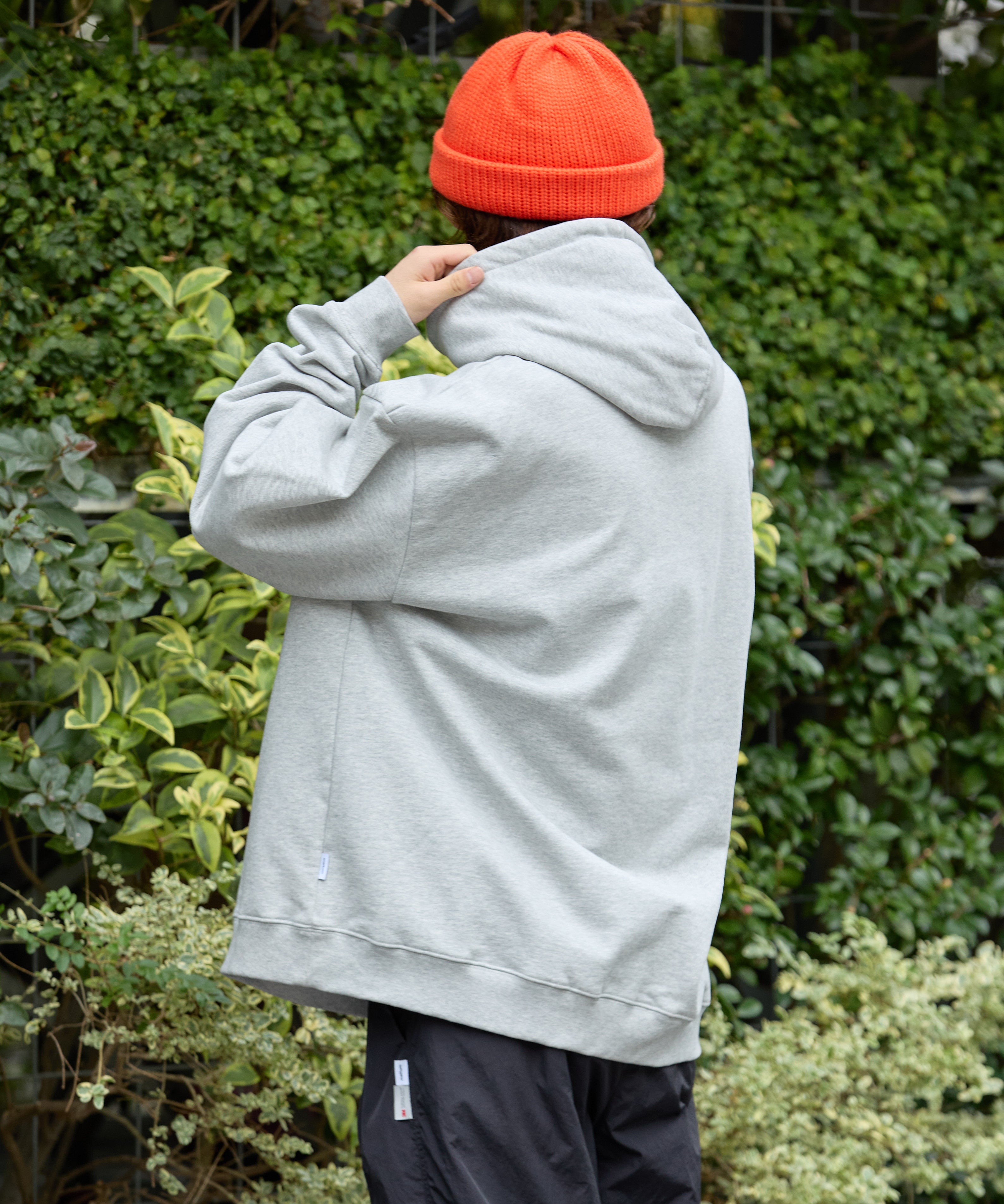 US COTTON HEAVEY SWEAT HOODIE【GREY】