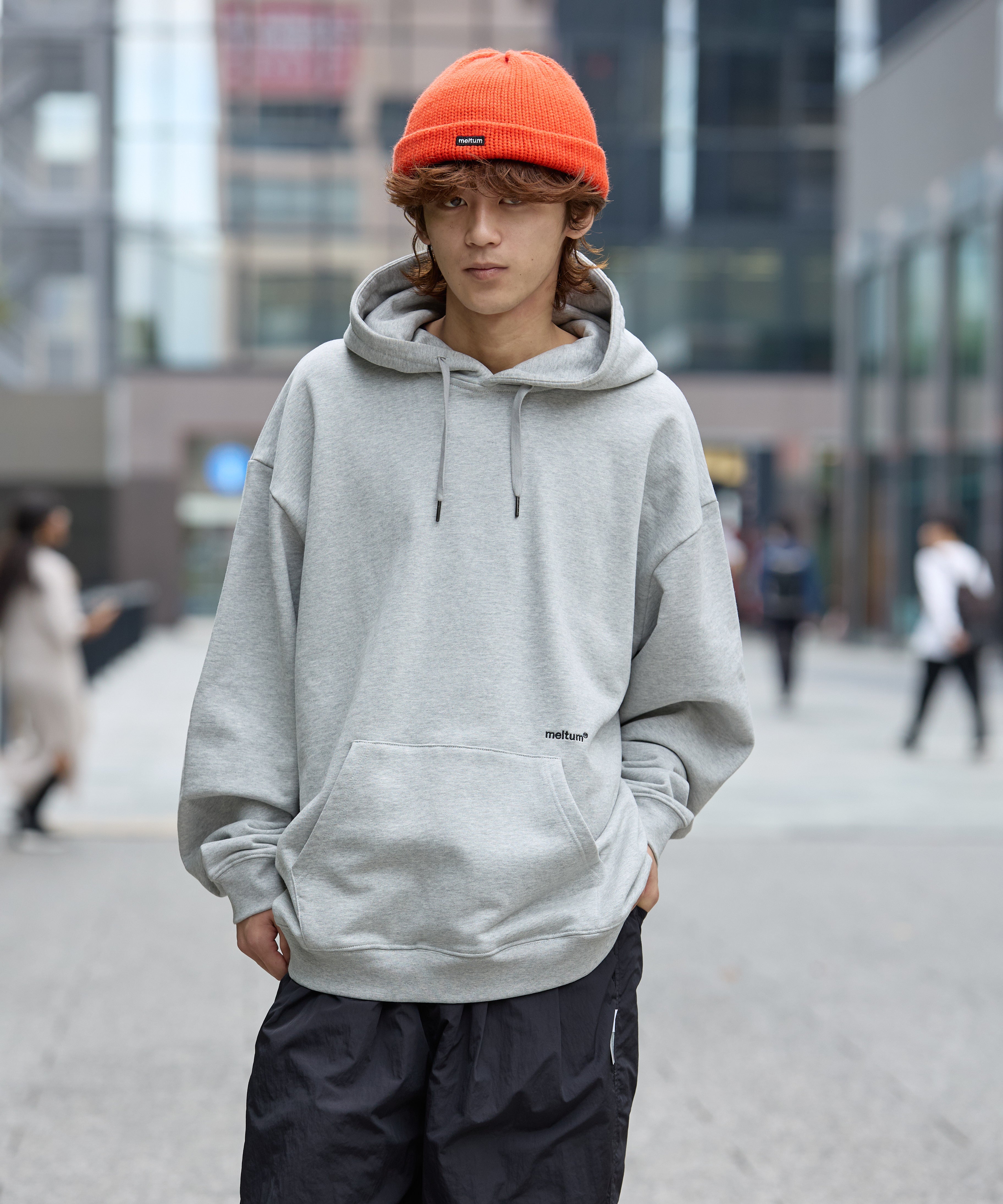 US COTTON HEAVEY SWEAT HOODIE【GREY】