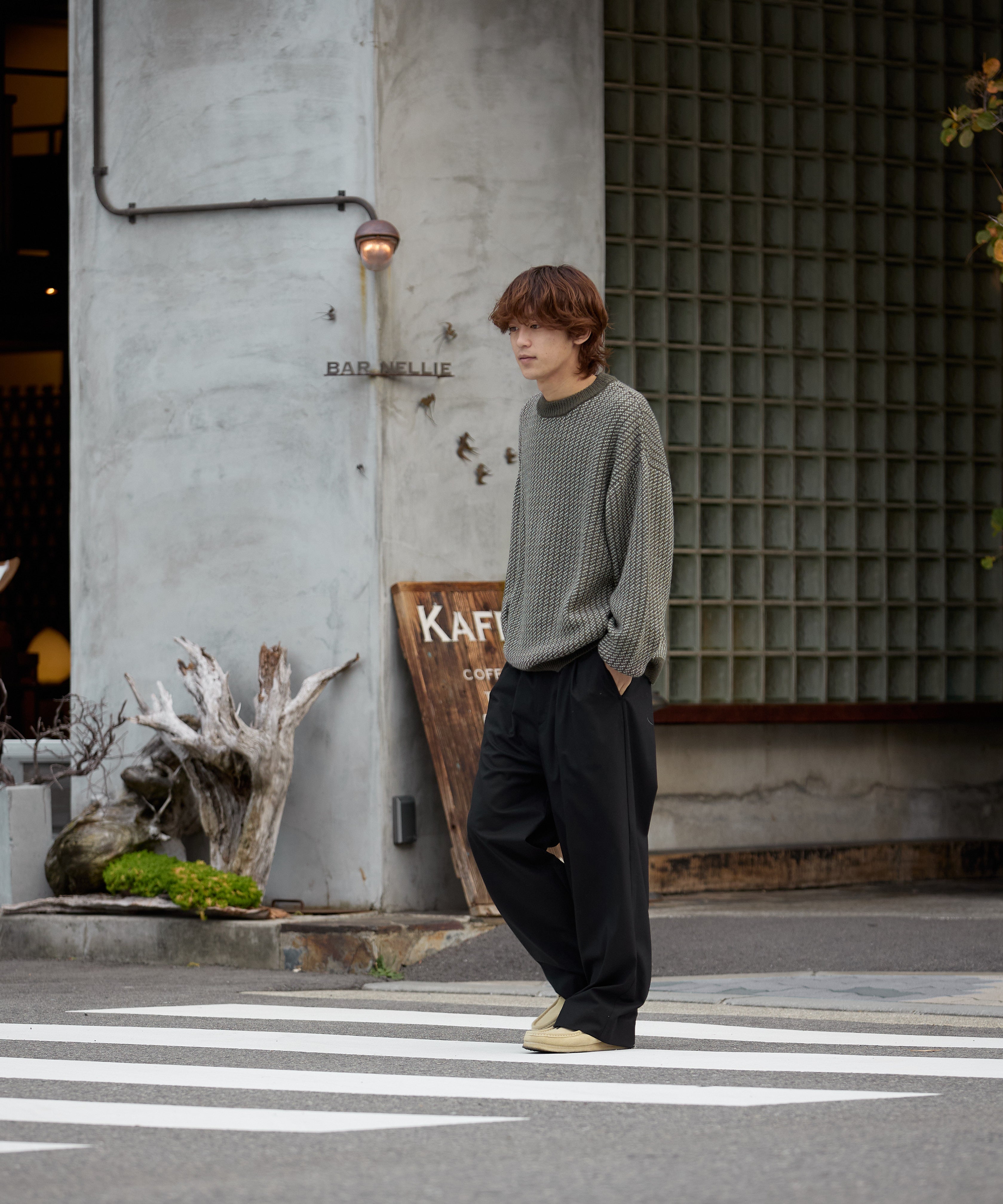 BIRDSEYE KNIT【GREEN】