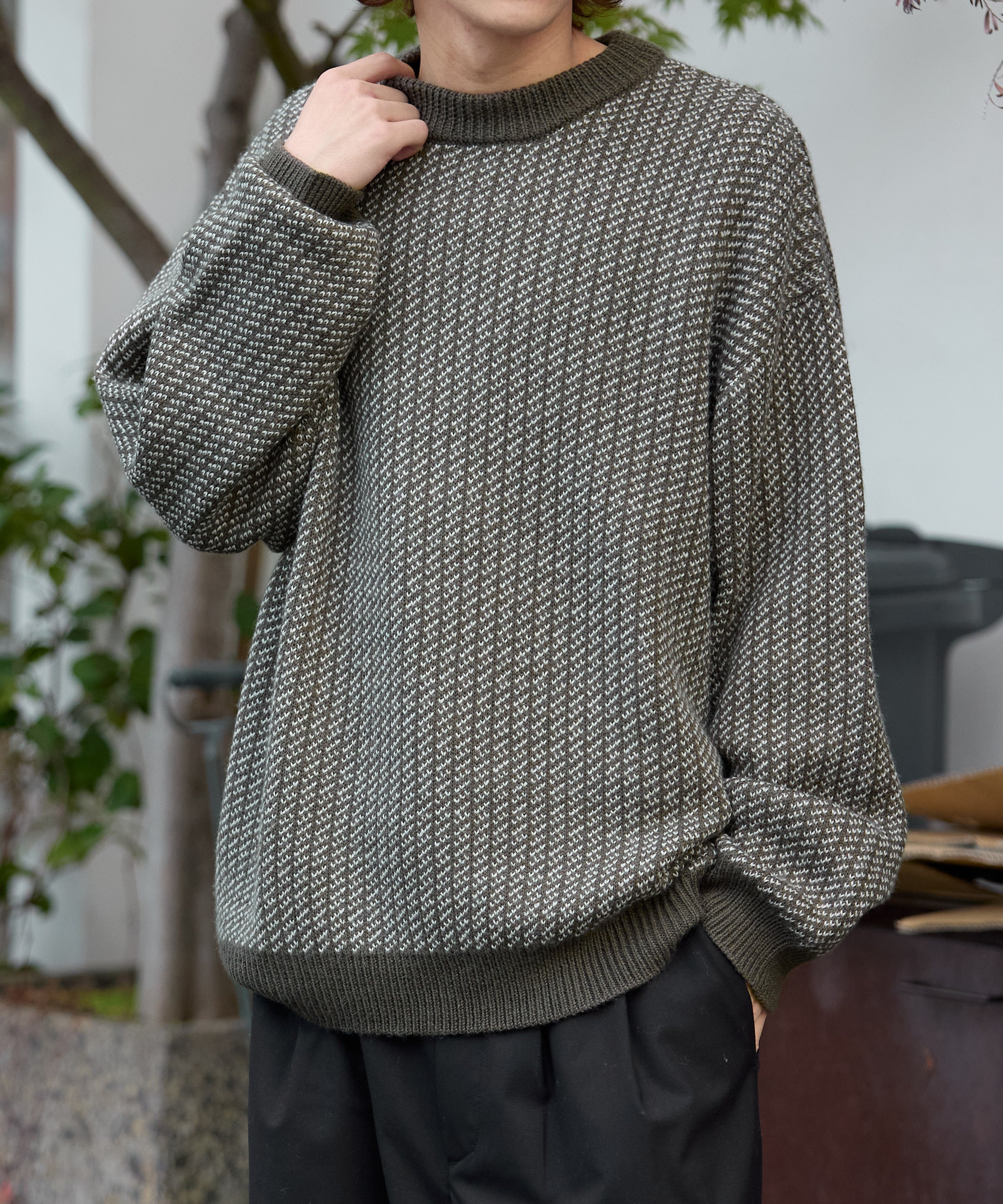 BIRDSEYE KNIT【GREEN】