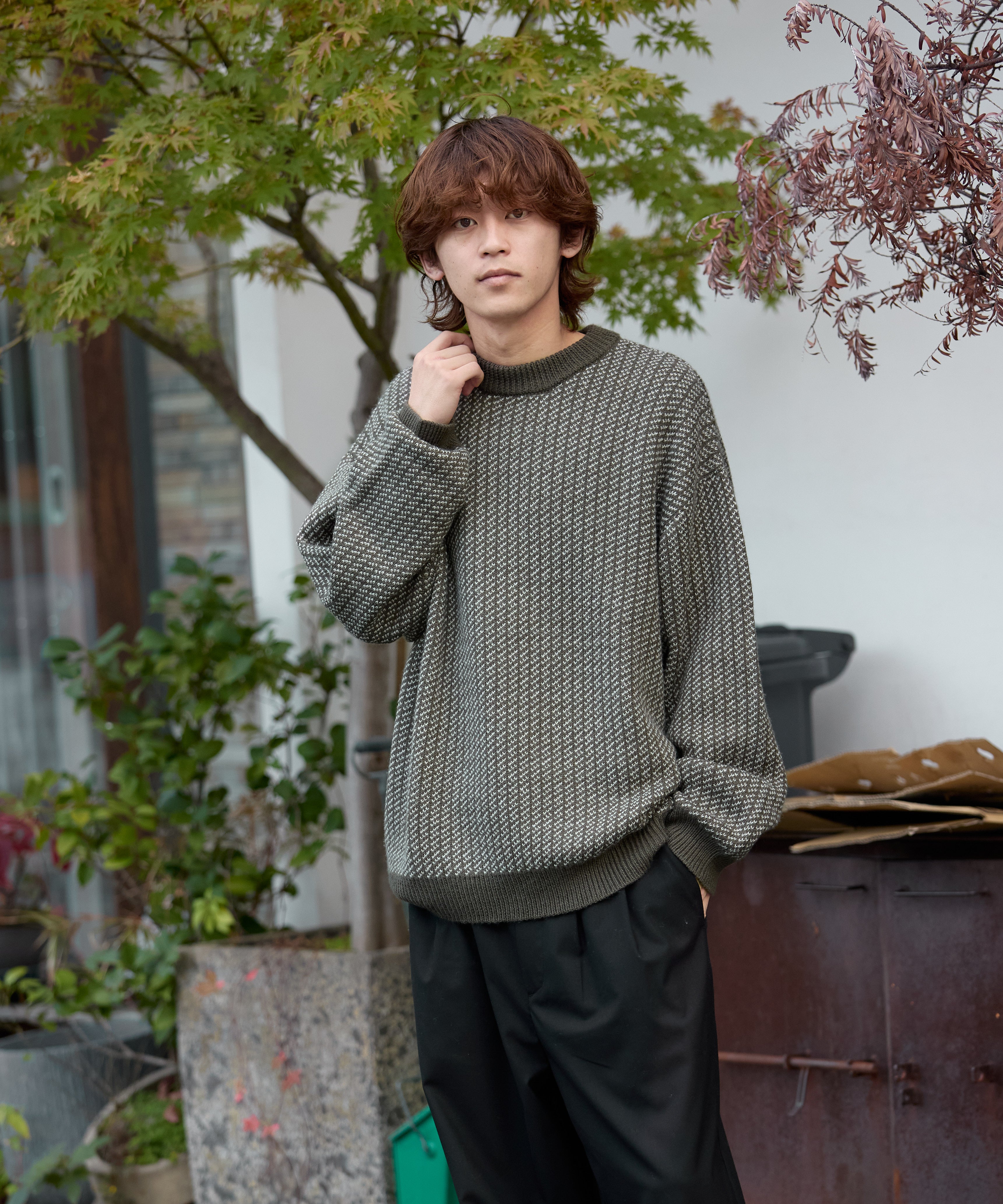 BIRDSEYE KNIT【GREEN】