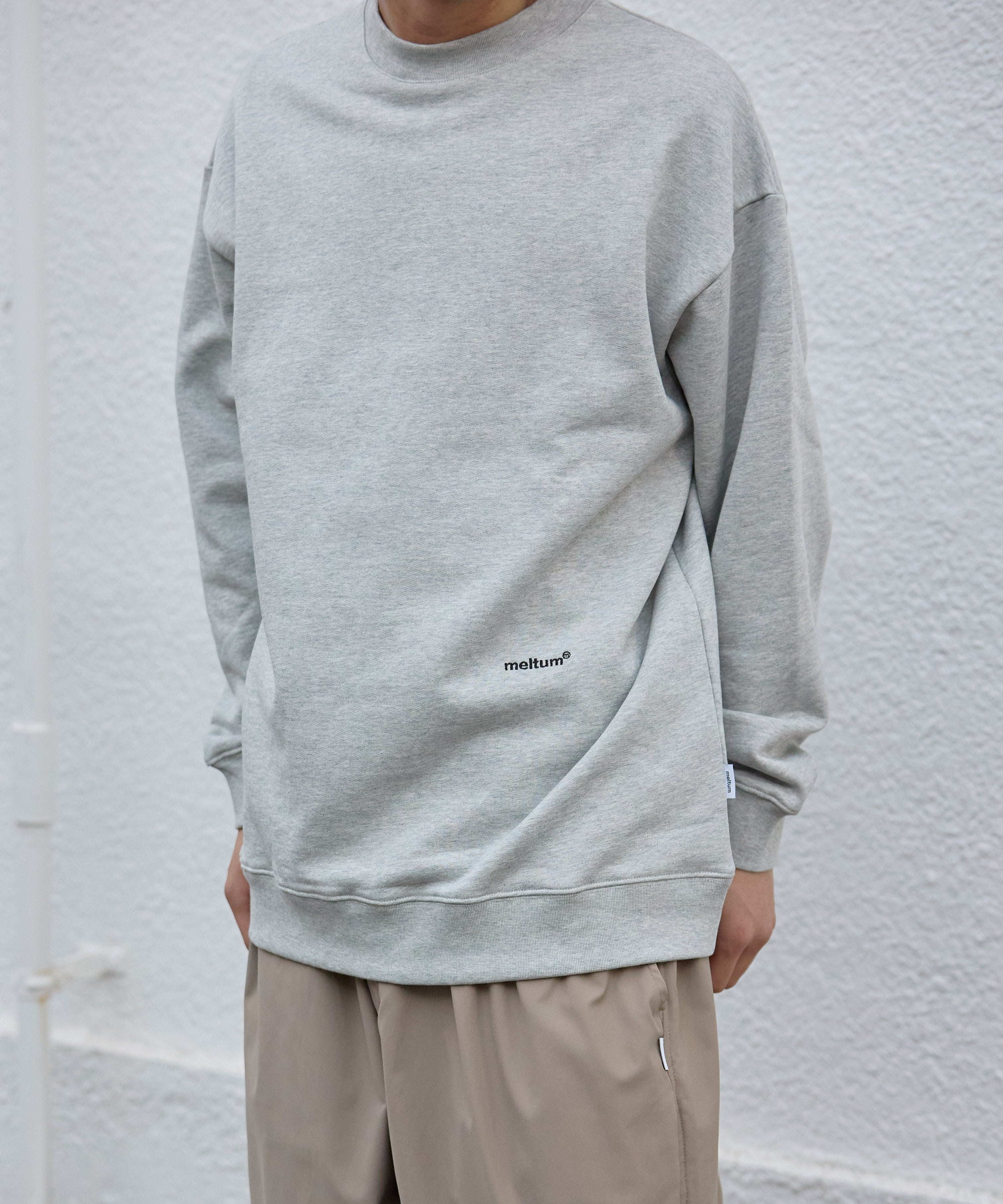 US COTTON HEAVEY SWEAT CREW【GREY】