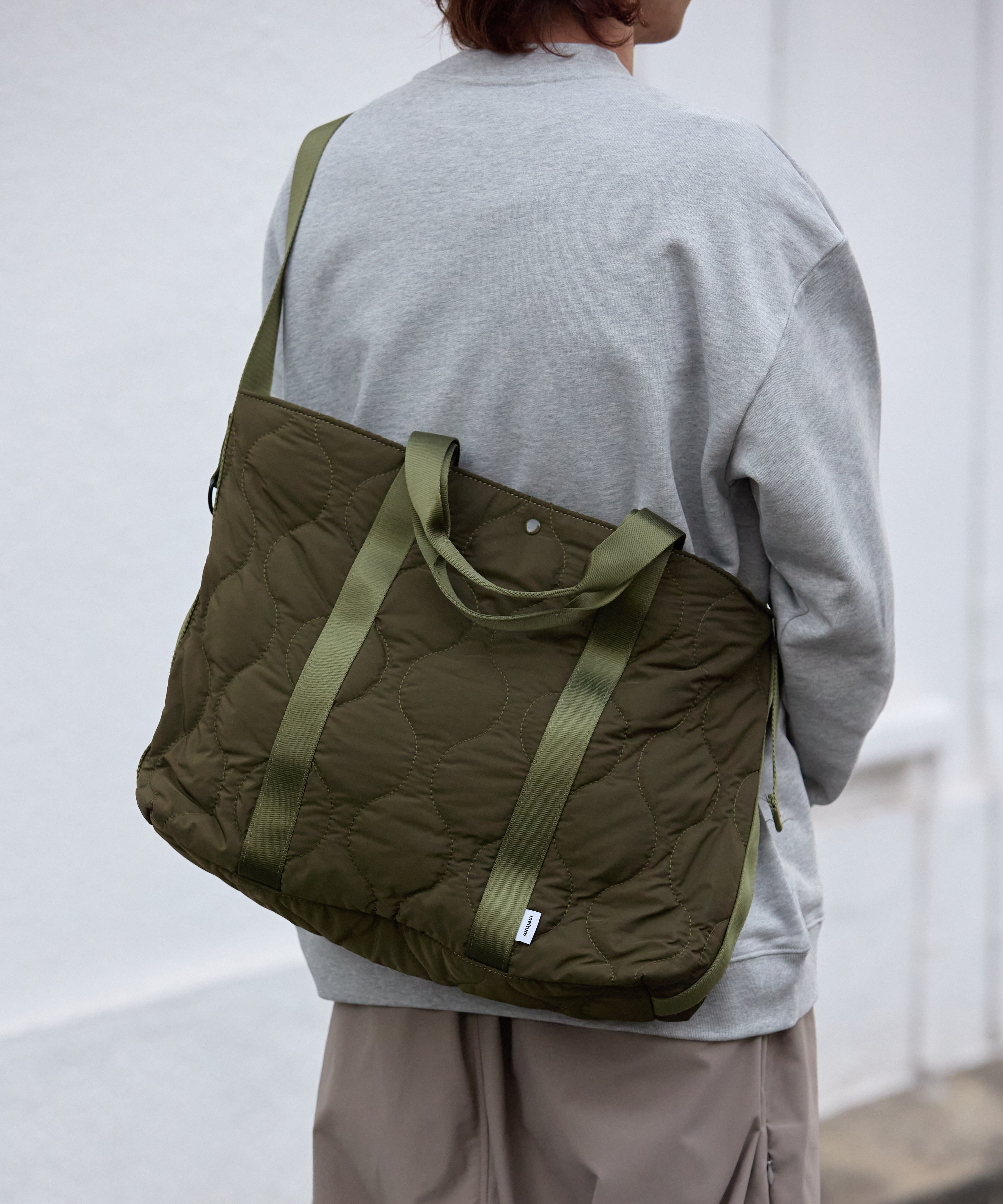 2WAY QUILTING TOTE  BAG【OLIVE】