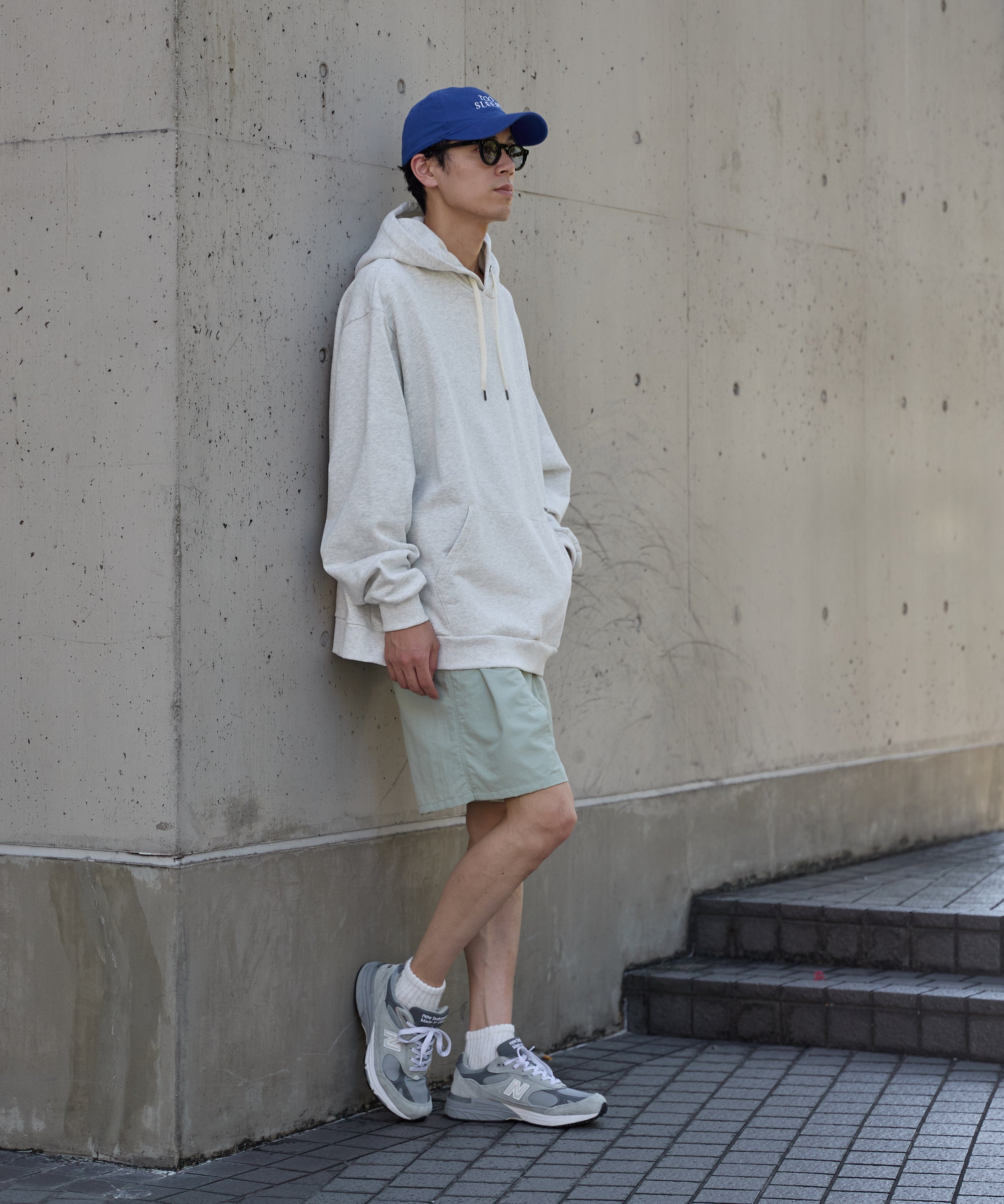 US COTTON HEAVEY SWEAT HOODIE【ASH】