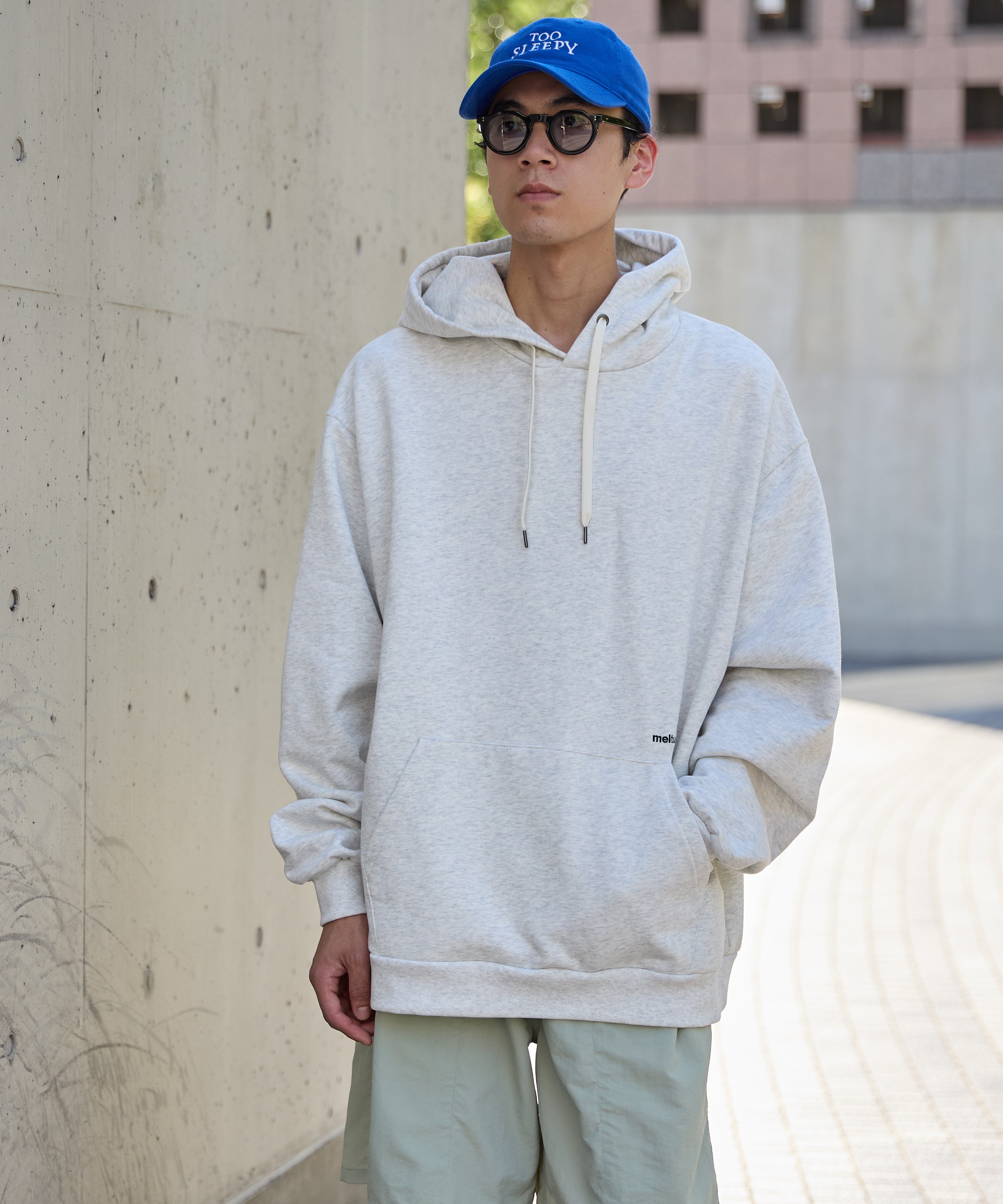 US COTTON HEAVEY SWEAT HOODIE【ASH】