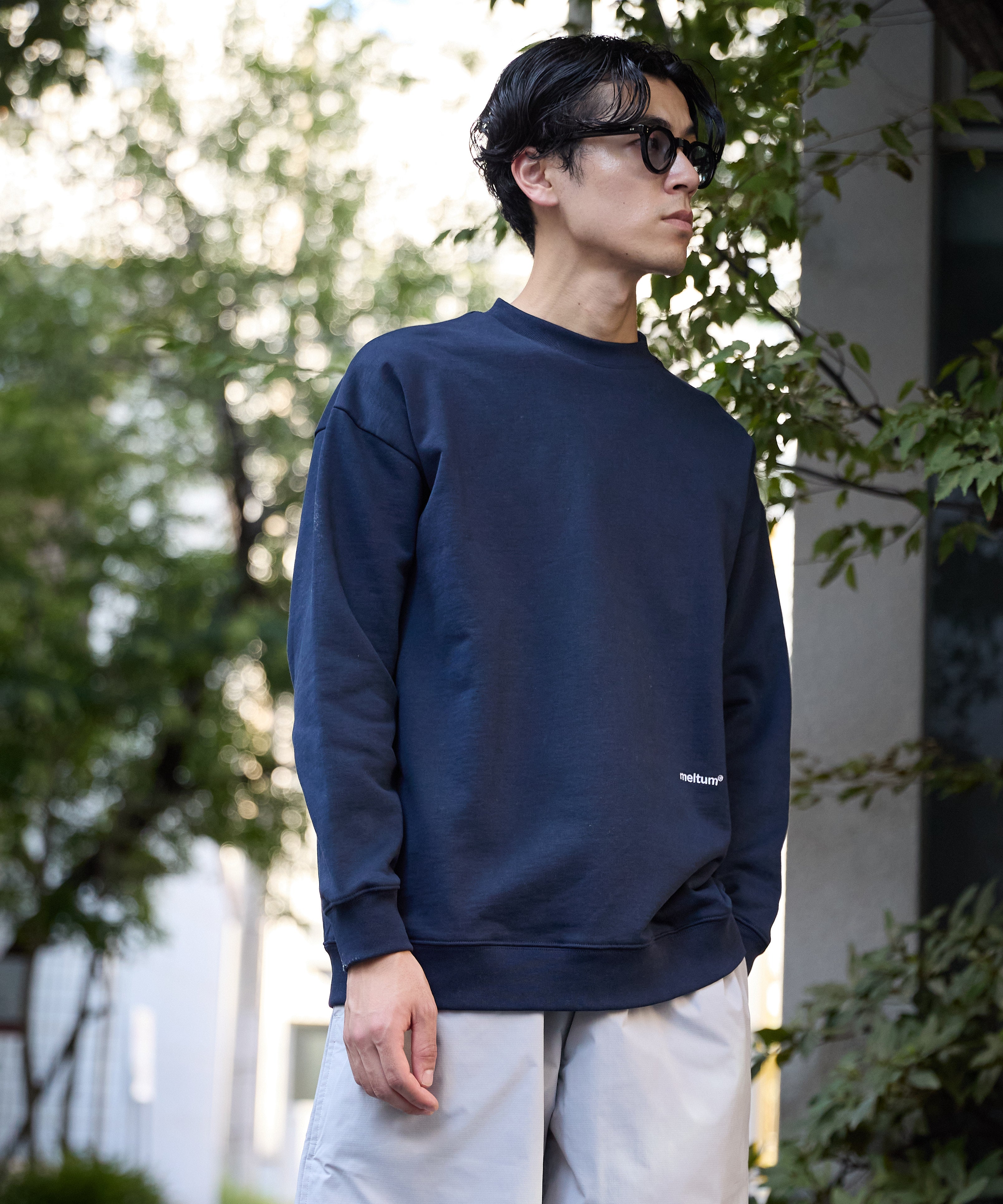 US COTTON HEAVEY SWEAT CREW【NAVY】