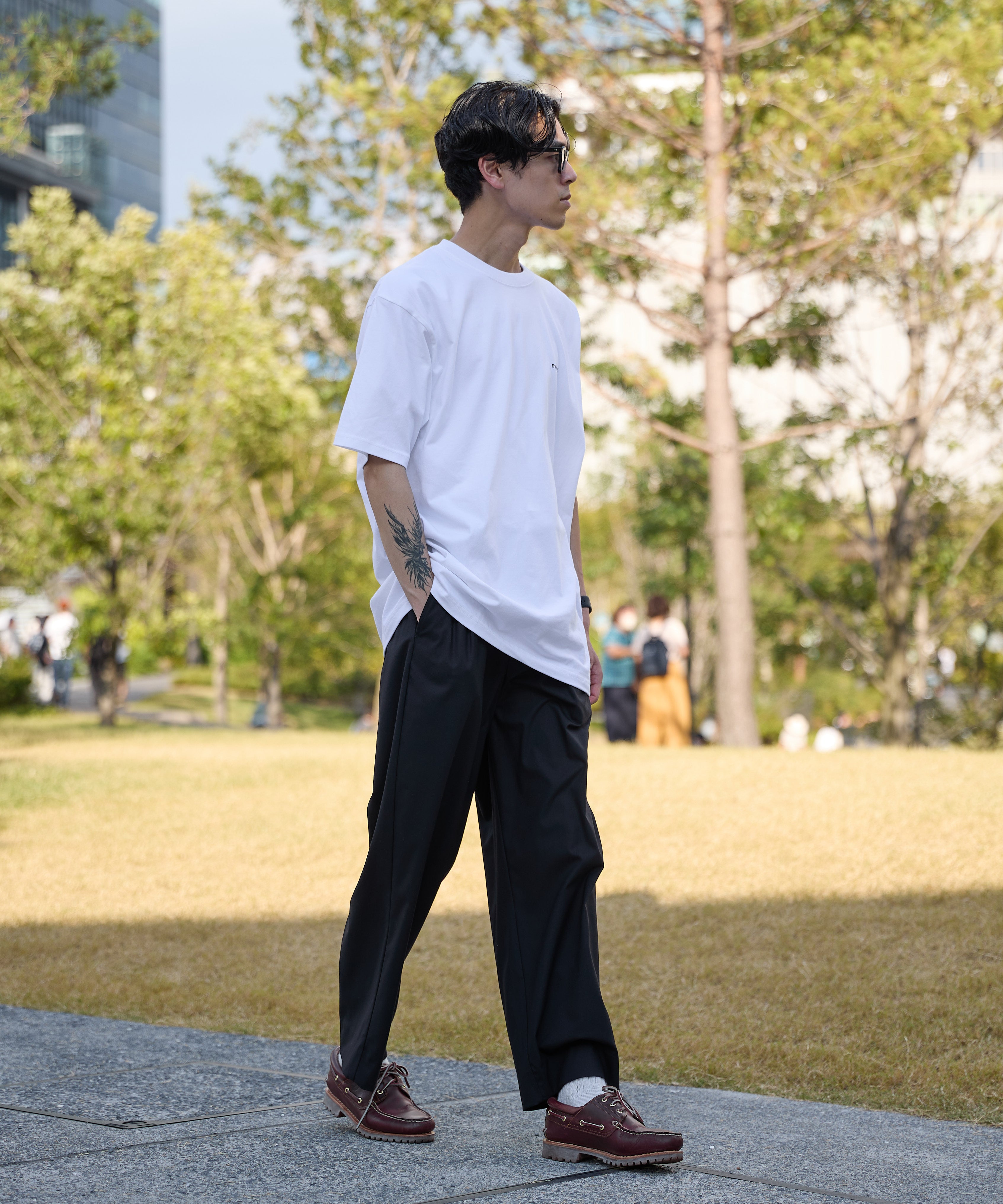 WORK EASY SLACKS【BLACK】