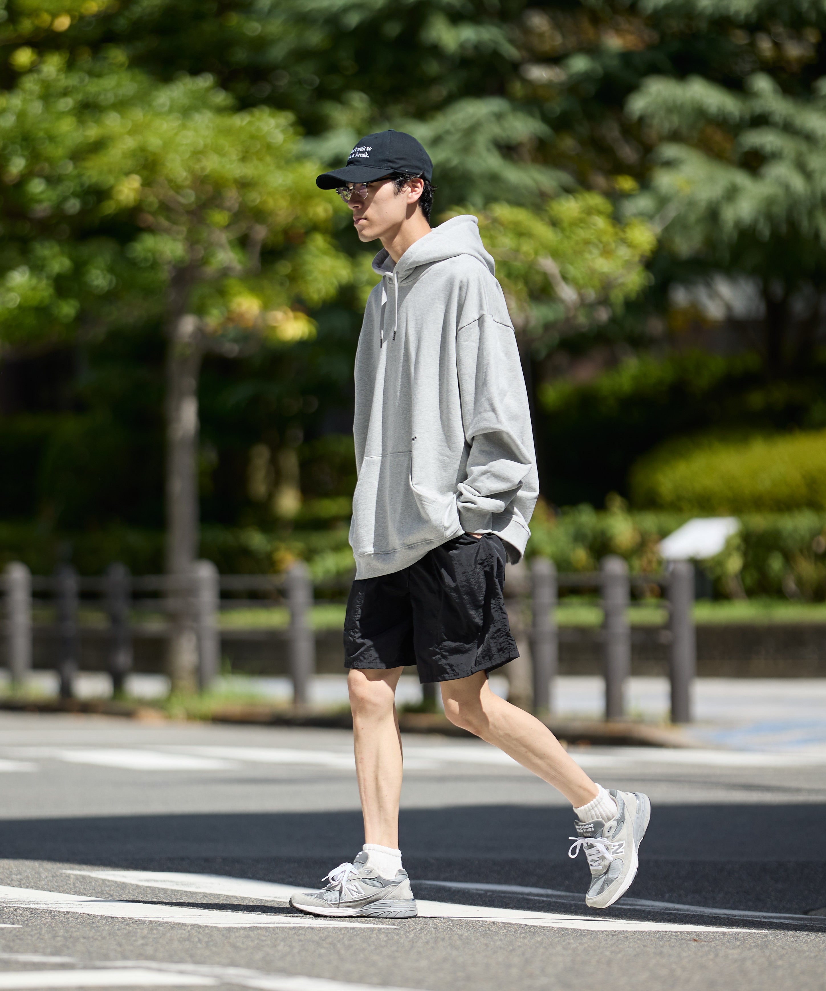 US COTTON HEAVEY SWEAT HOODIE【GREY】