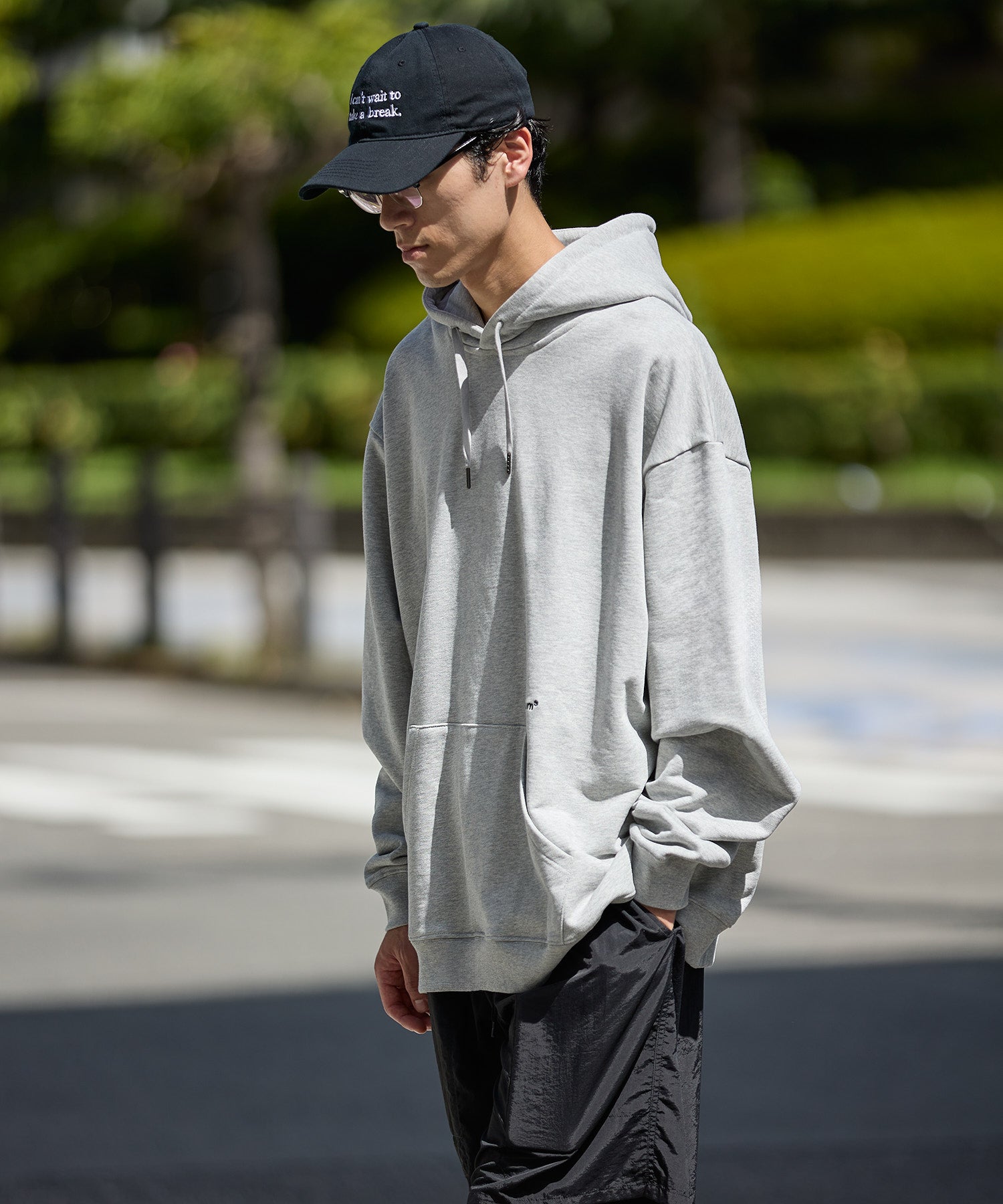 US COTTON HEAVEY SWEAT HOODIE【GREY】