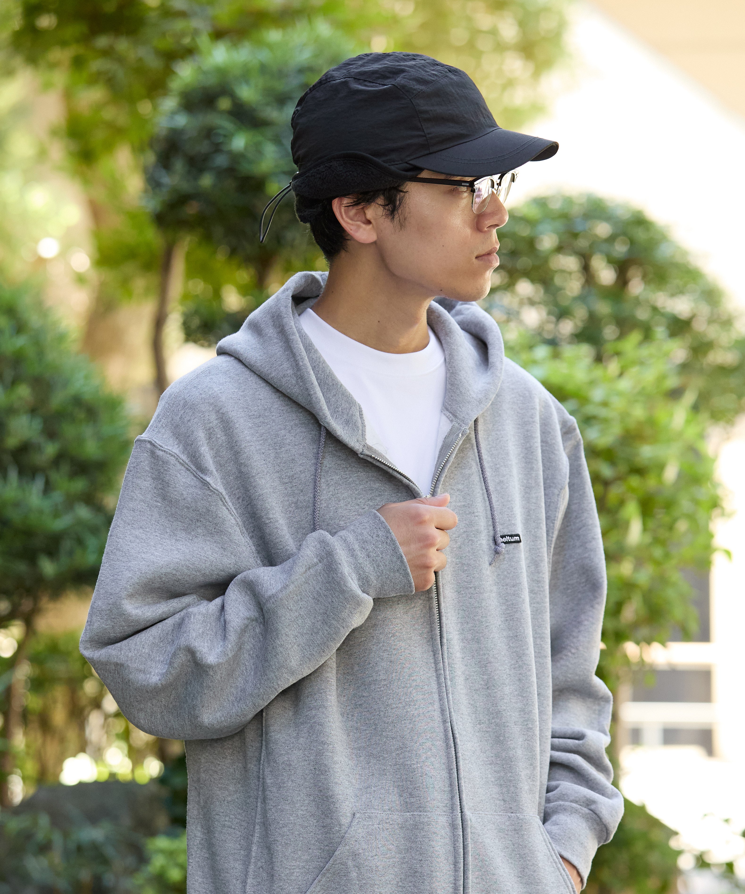 ×RUSSELL ATHLETIC STANDARD ZIP HOODIE [GREY]