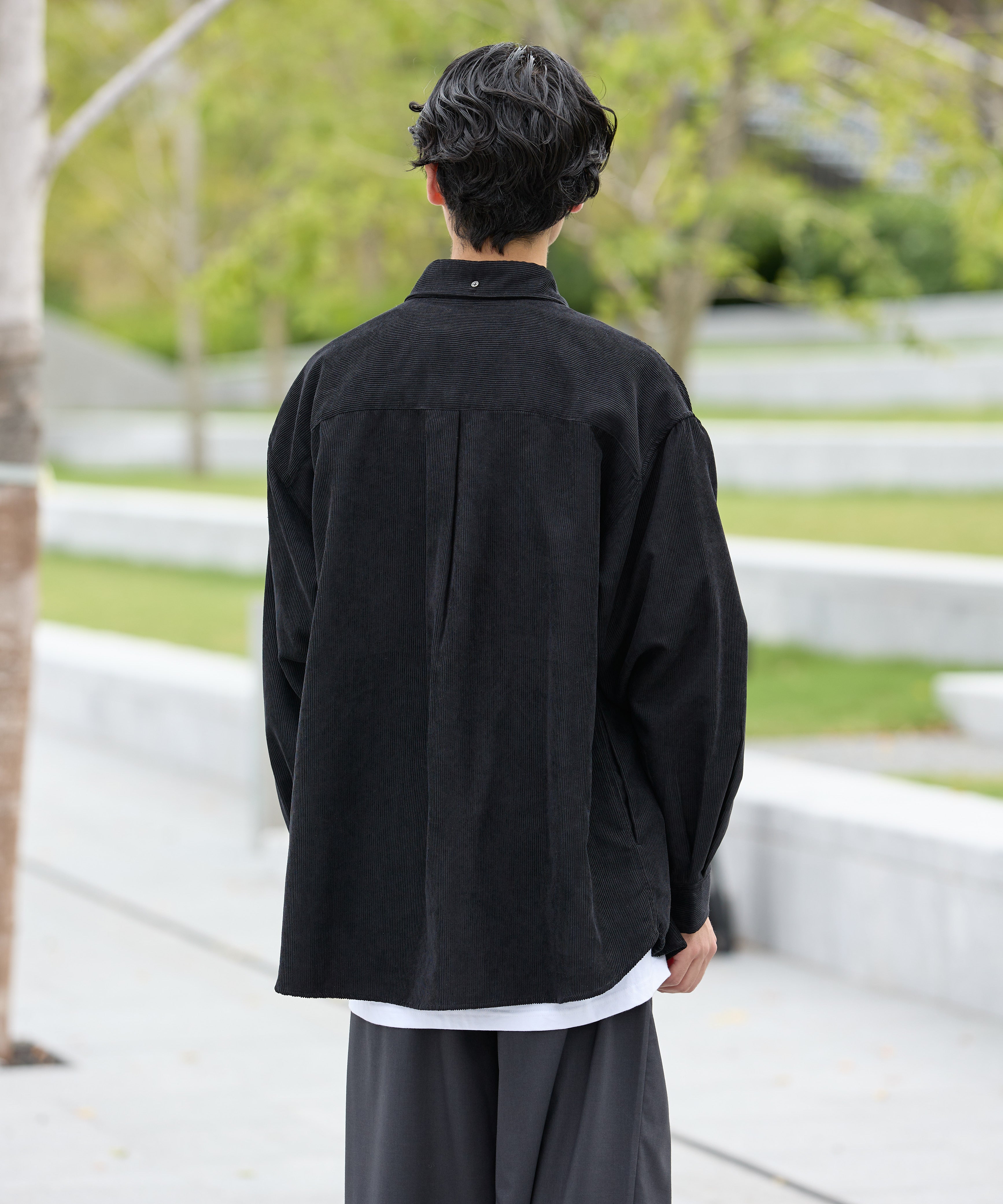 OVERSIZED CORDUROY SHIRT【BLACK】