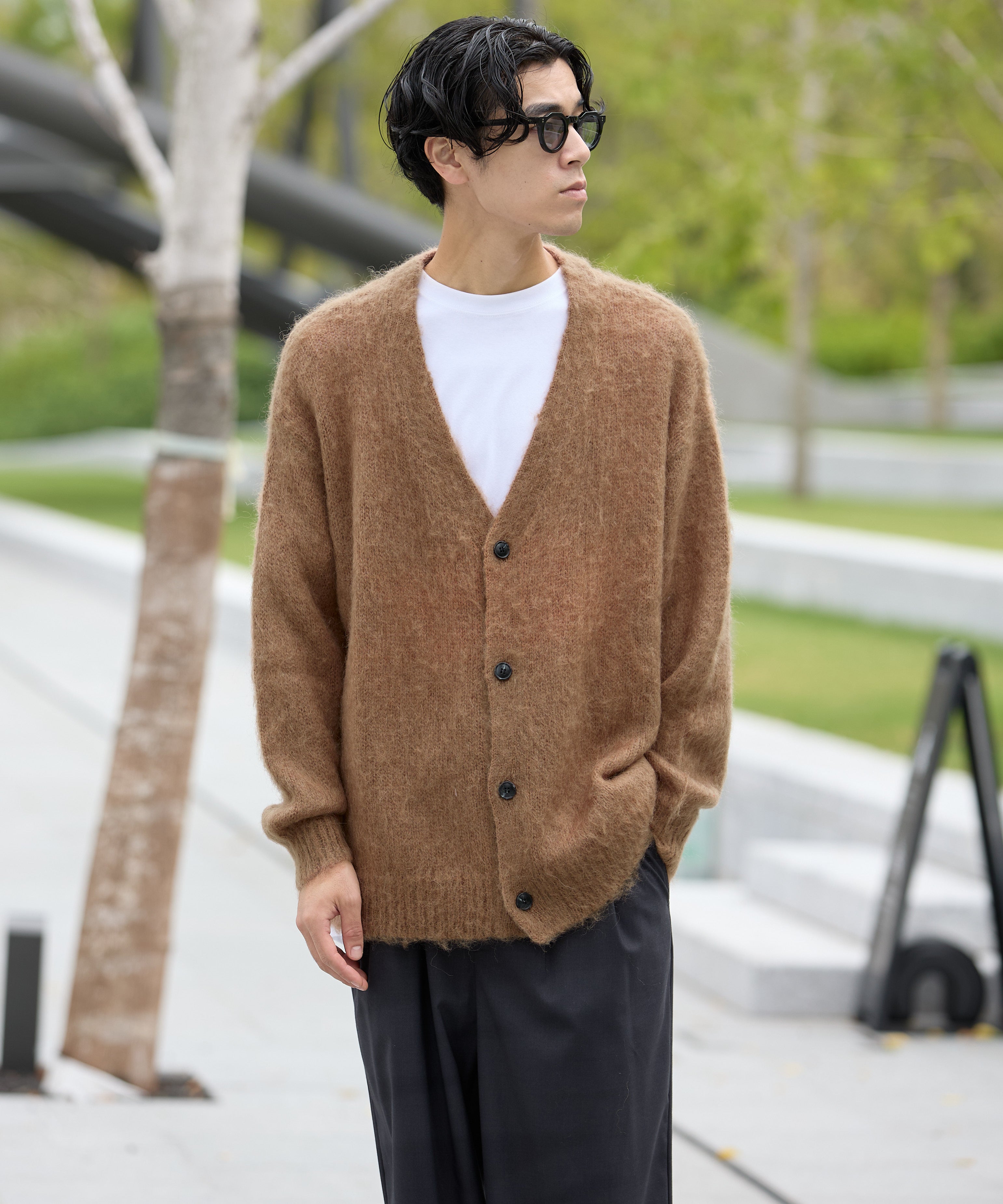 MOHAIR CARDIGAN【BROWN】