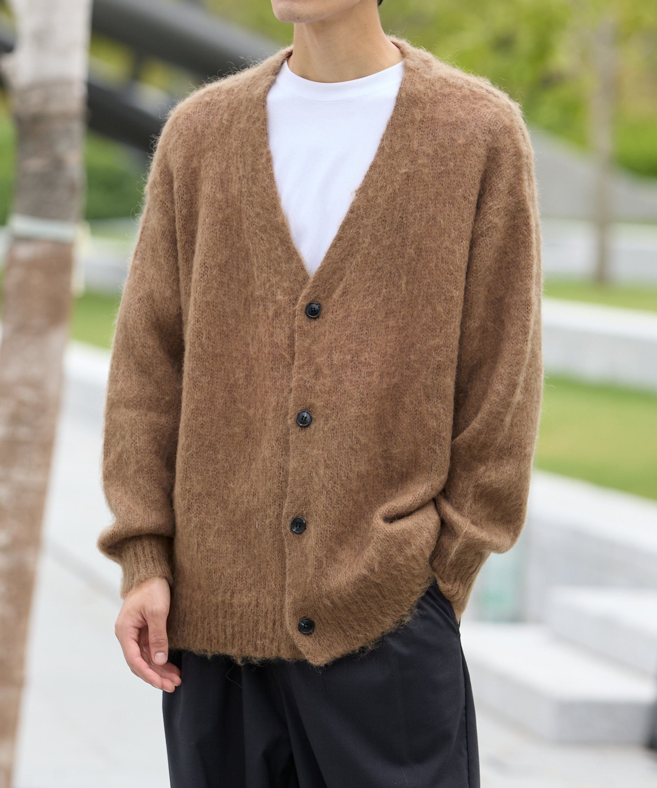 MOHAIR CARDIGAN【BROWN】