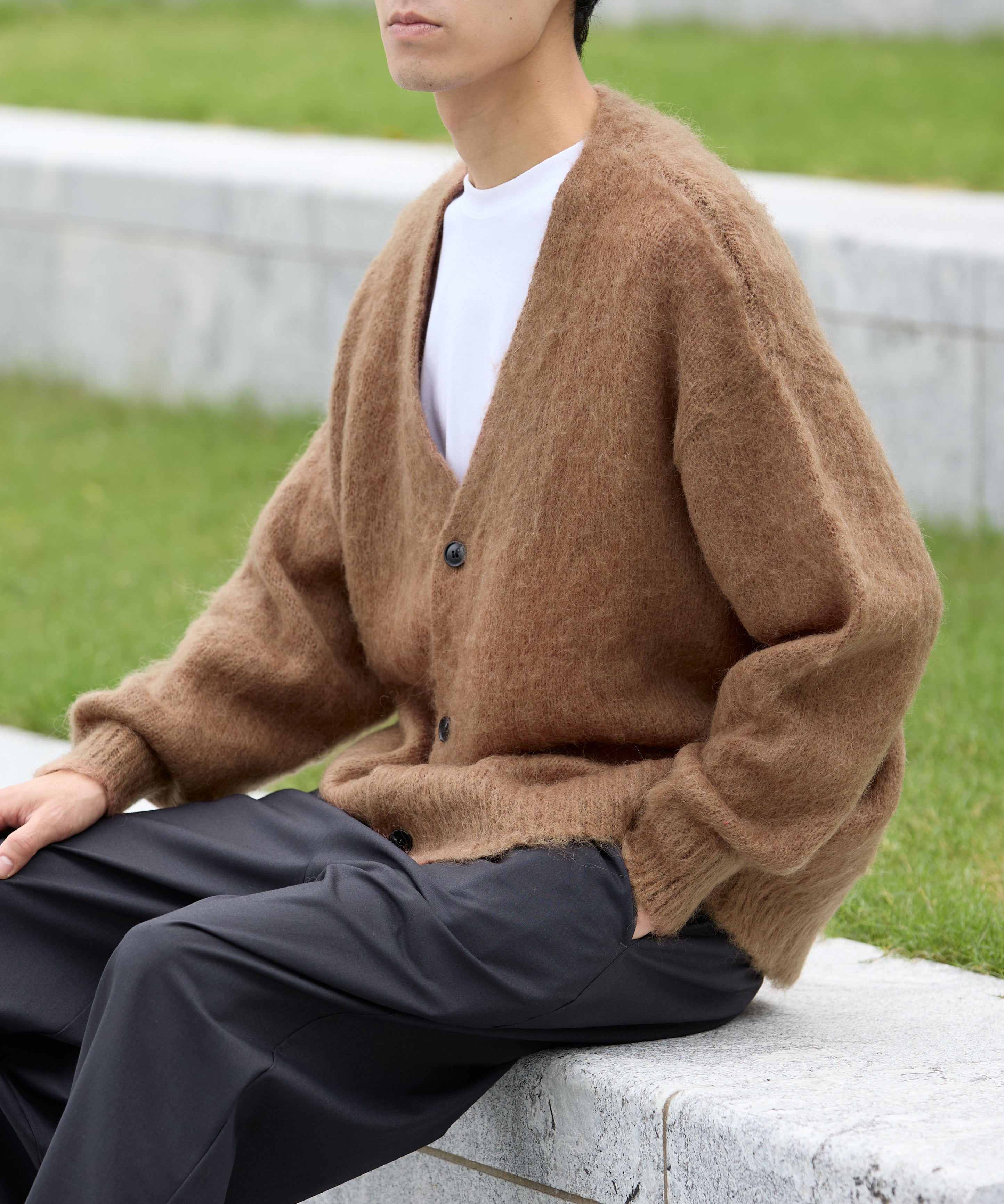 MOHAIR CARDIGAN【BROWN】