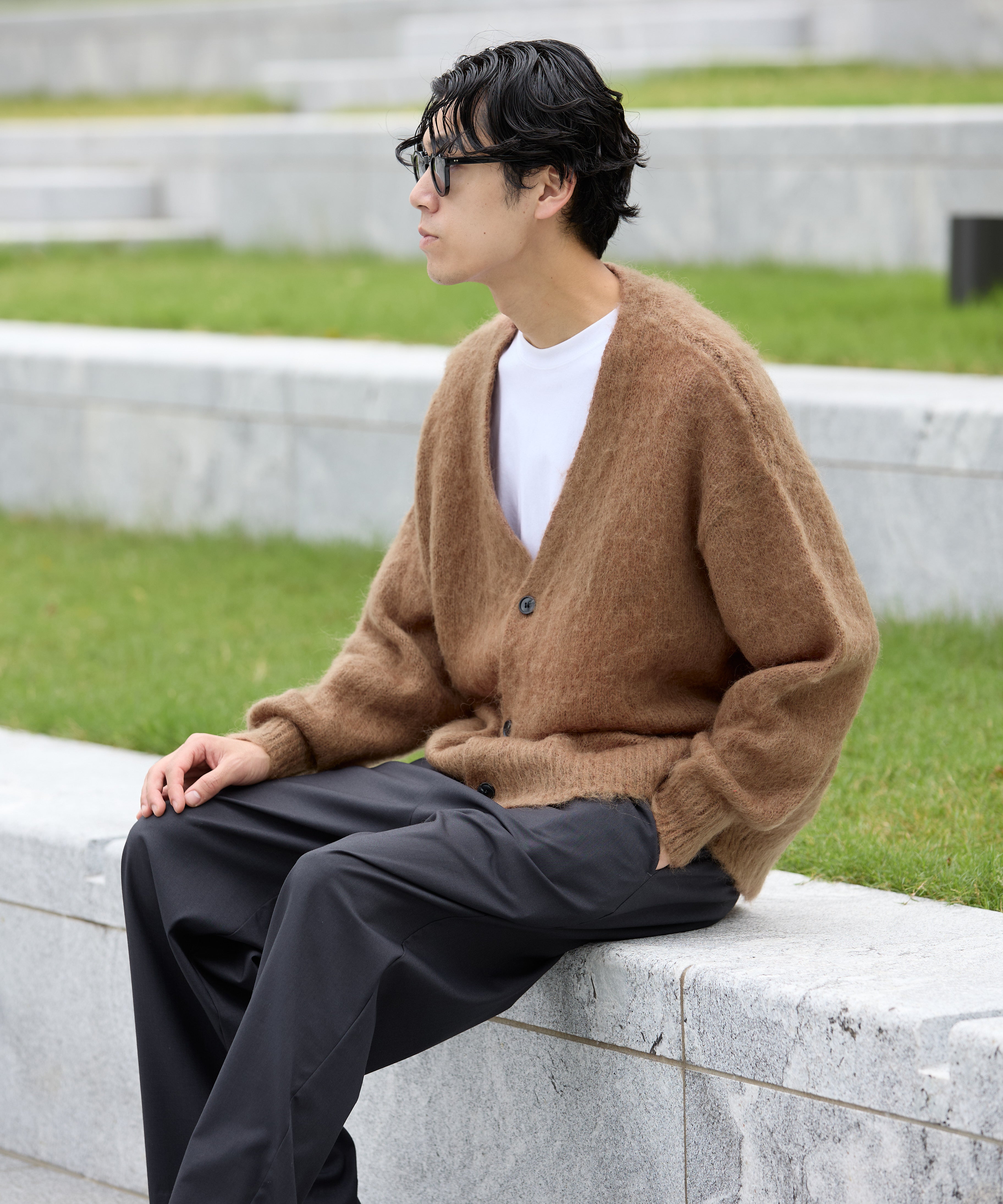 MOHAIR CARDIGAN【BROWN】