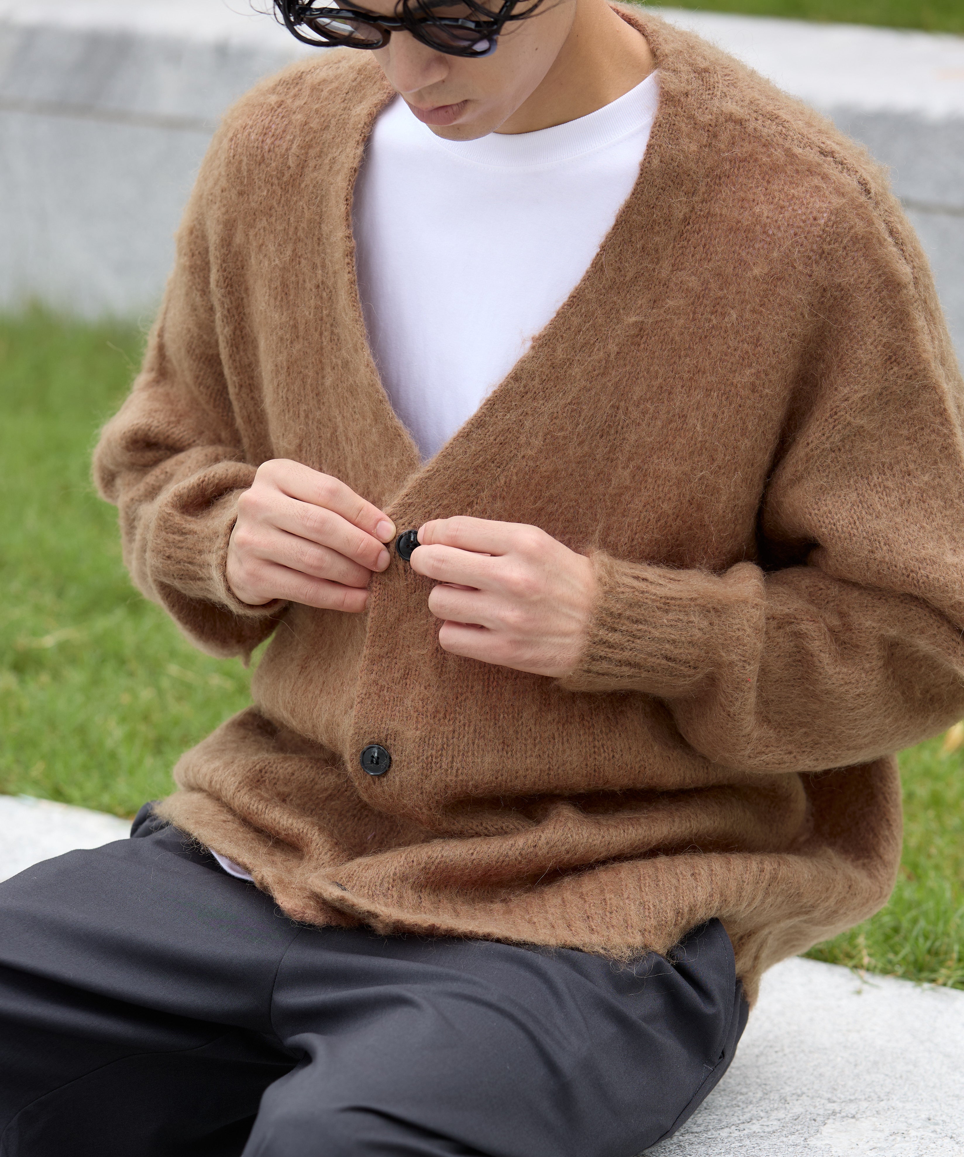 MOHAIR CARDIGAN【BROWN】