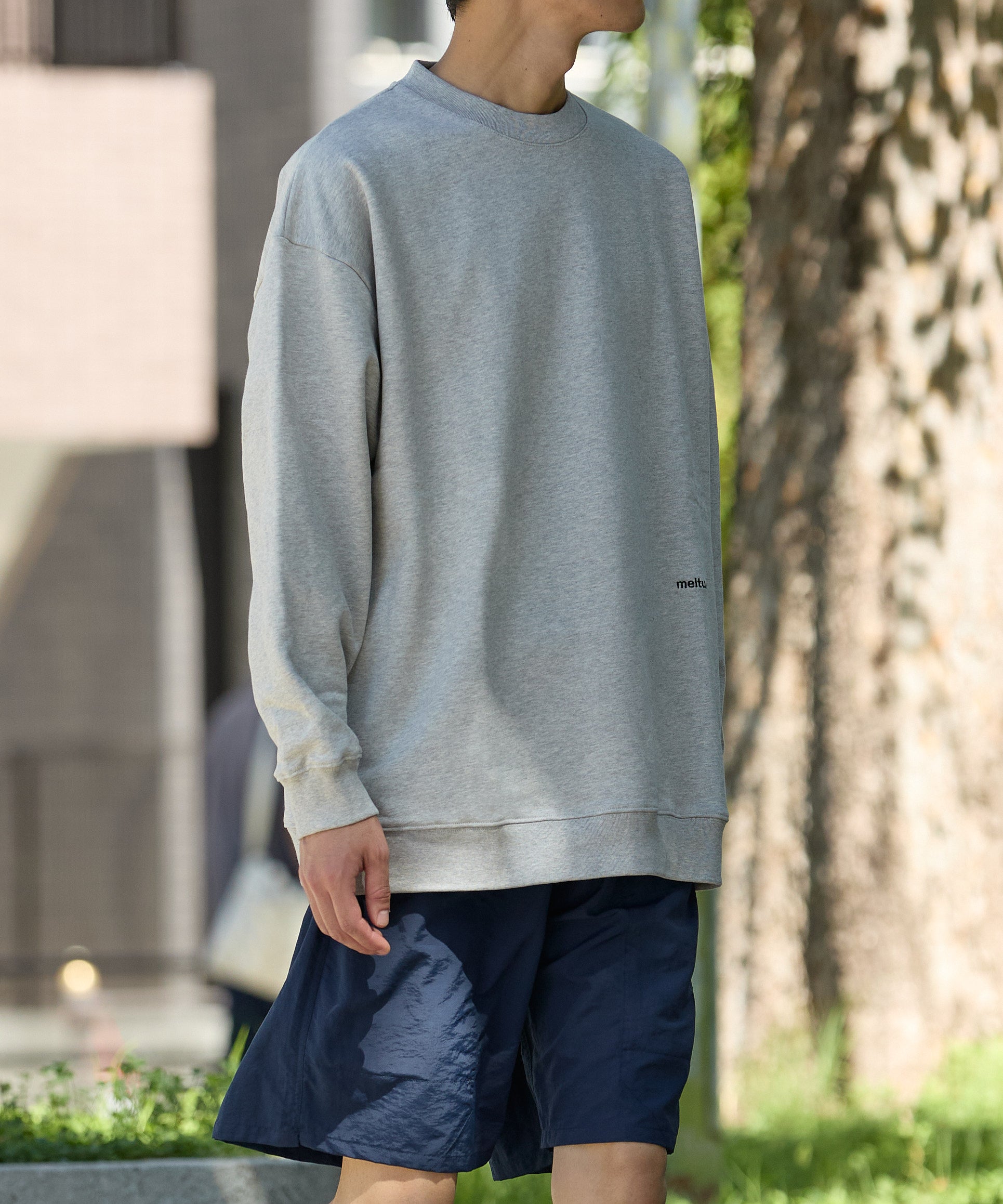 US COTTON HEAVEY SWEAT CREW【GREY】