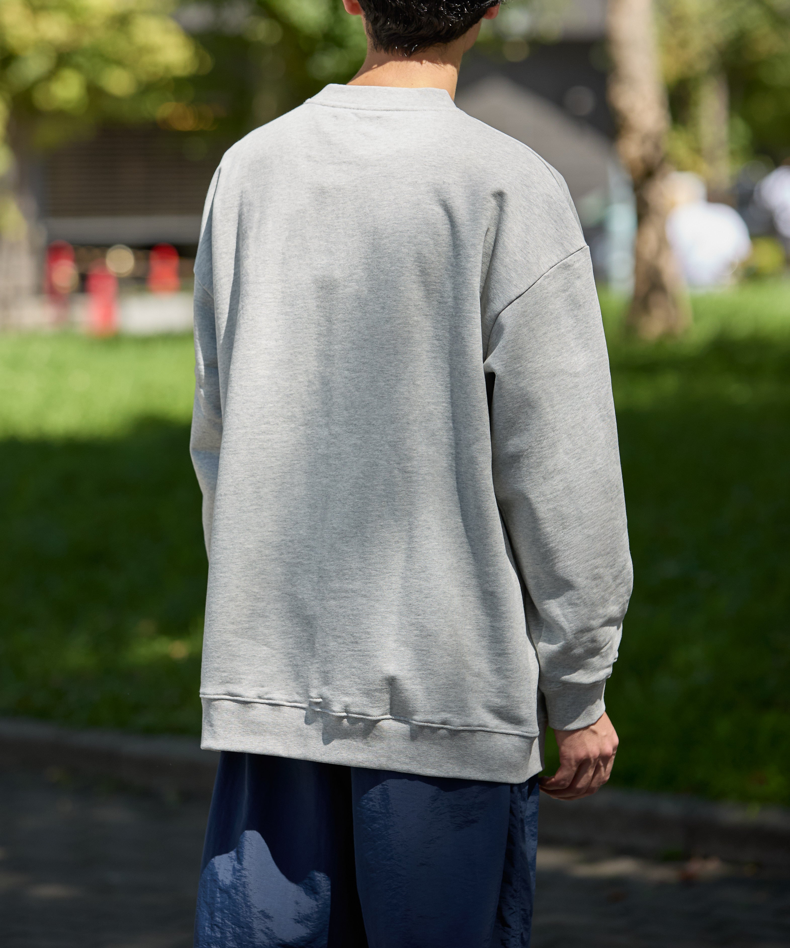 US COTTON HEAVEY SWEAT CREW【GREY】