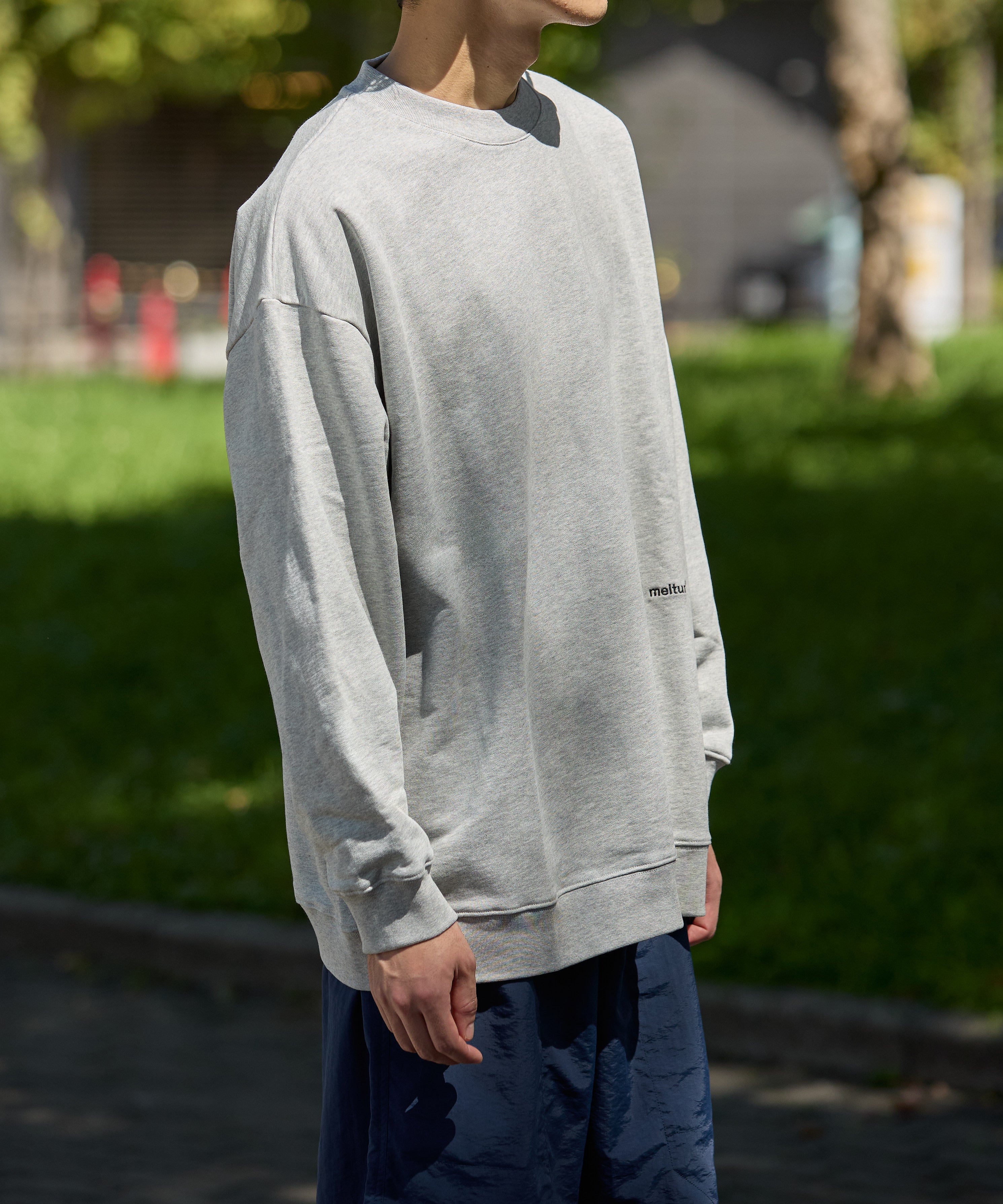 US COTTON HEAVEY SWEAT CREW【GREY】