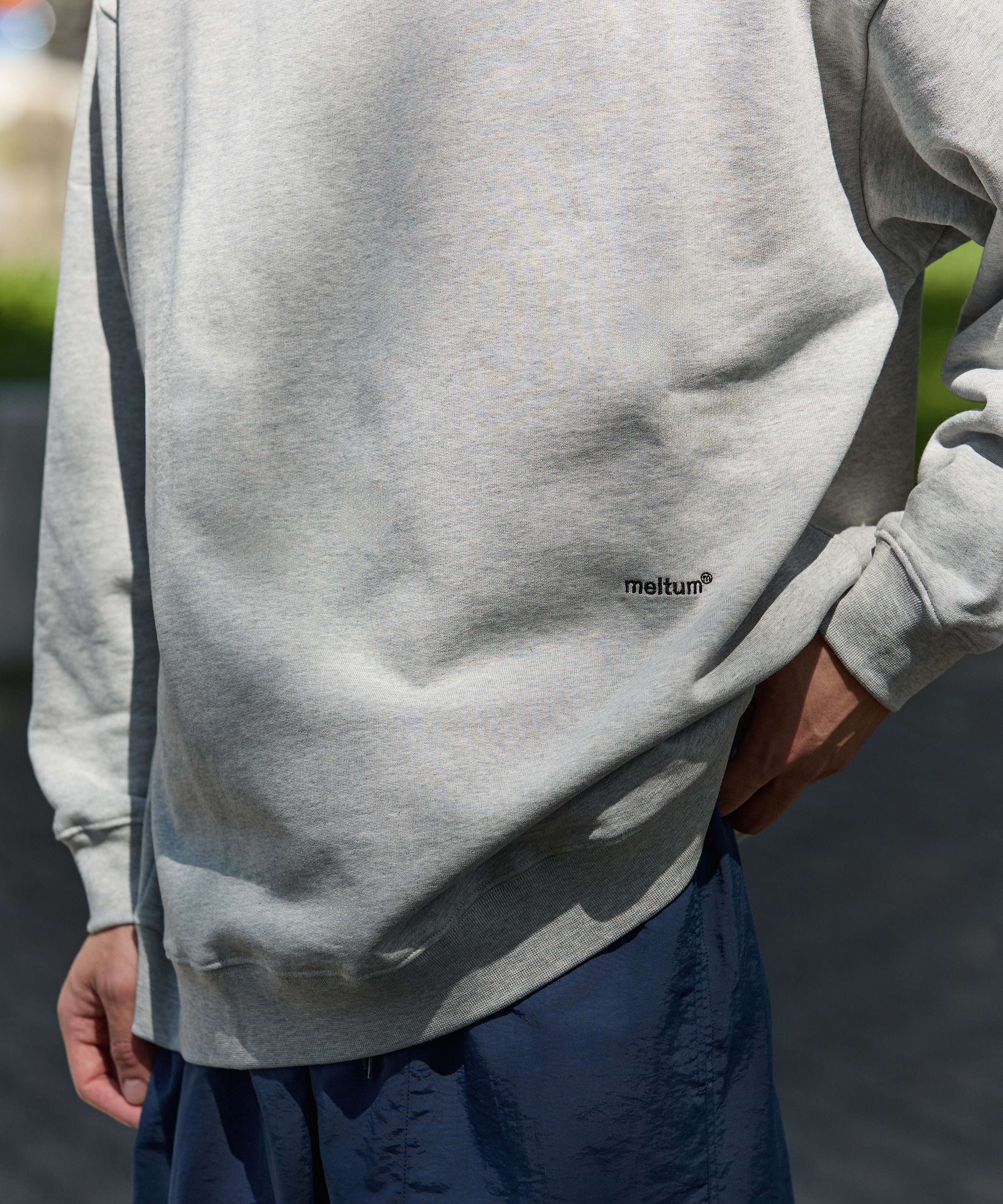 US COTTON HEAVEY SWEAT CREW【GREY】