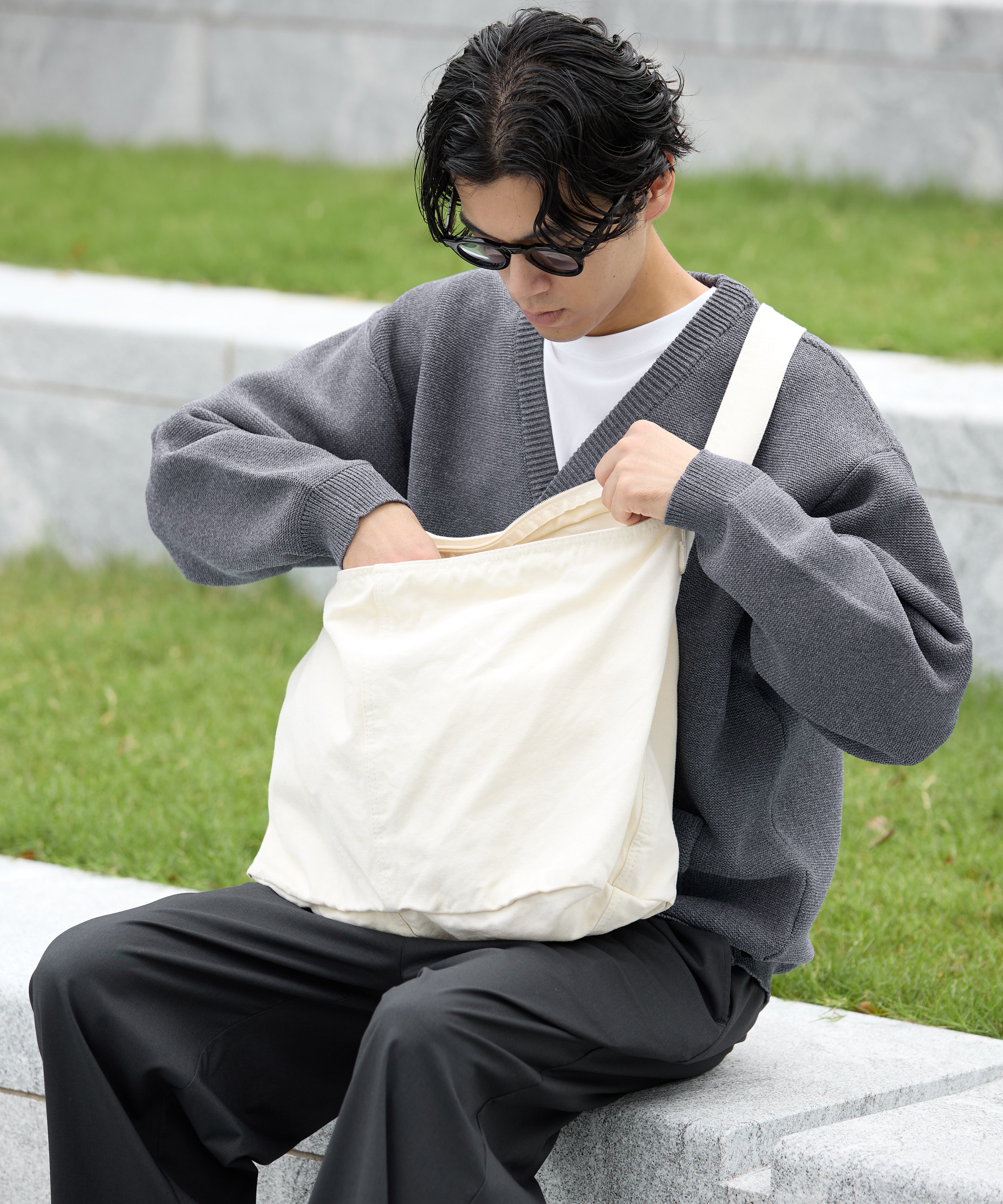 CANVAS MESSENGER BAG【NATURAL】