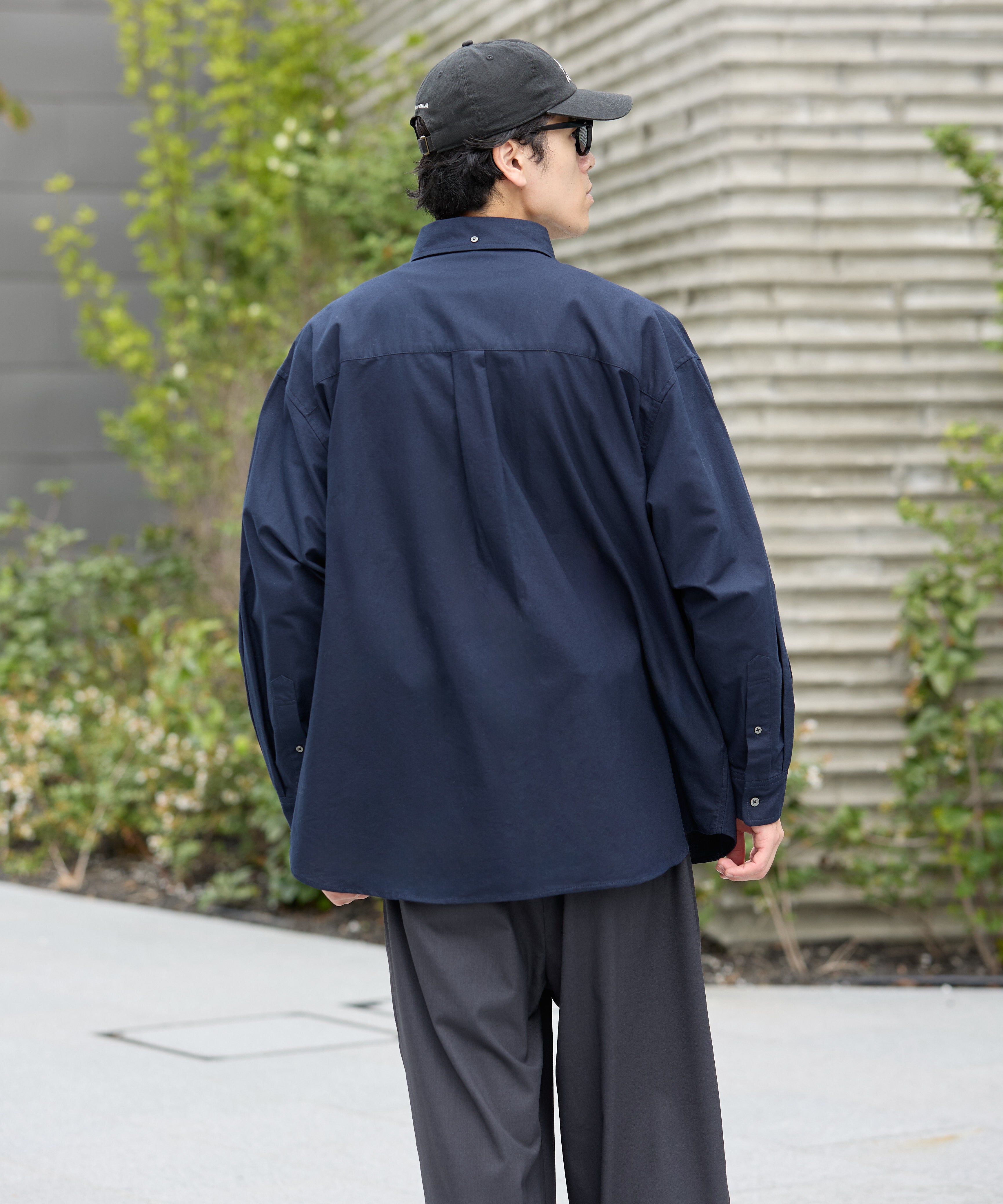 OVERSIZED B.D SHIRT【NAVY】