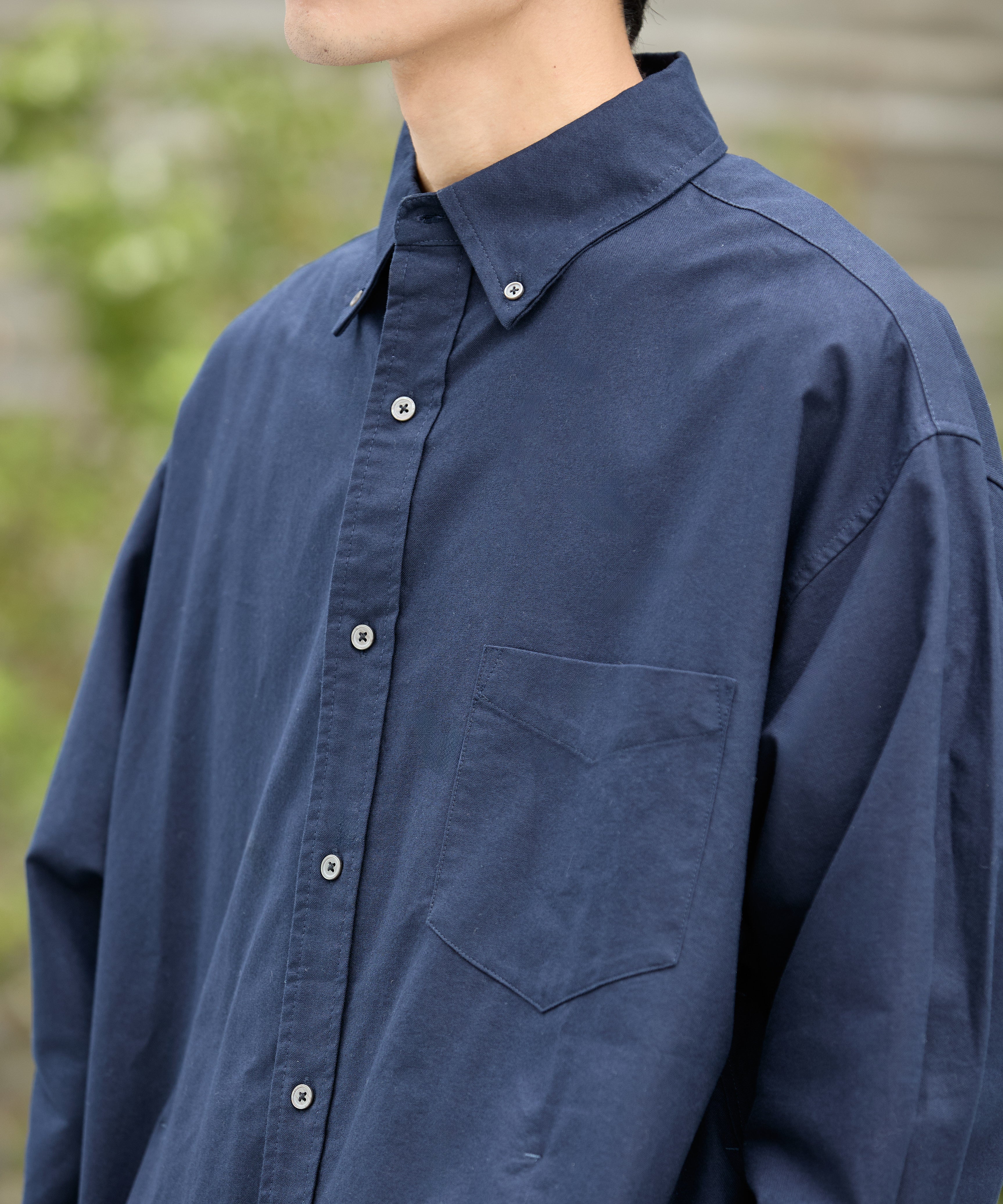 OVERSIZED B.D SHIRT【NAVY】