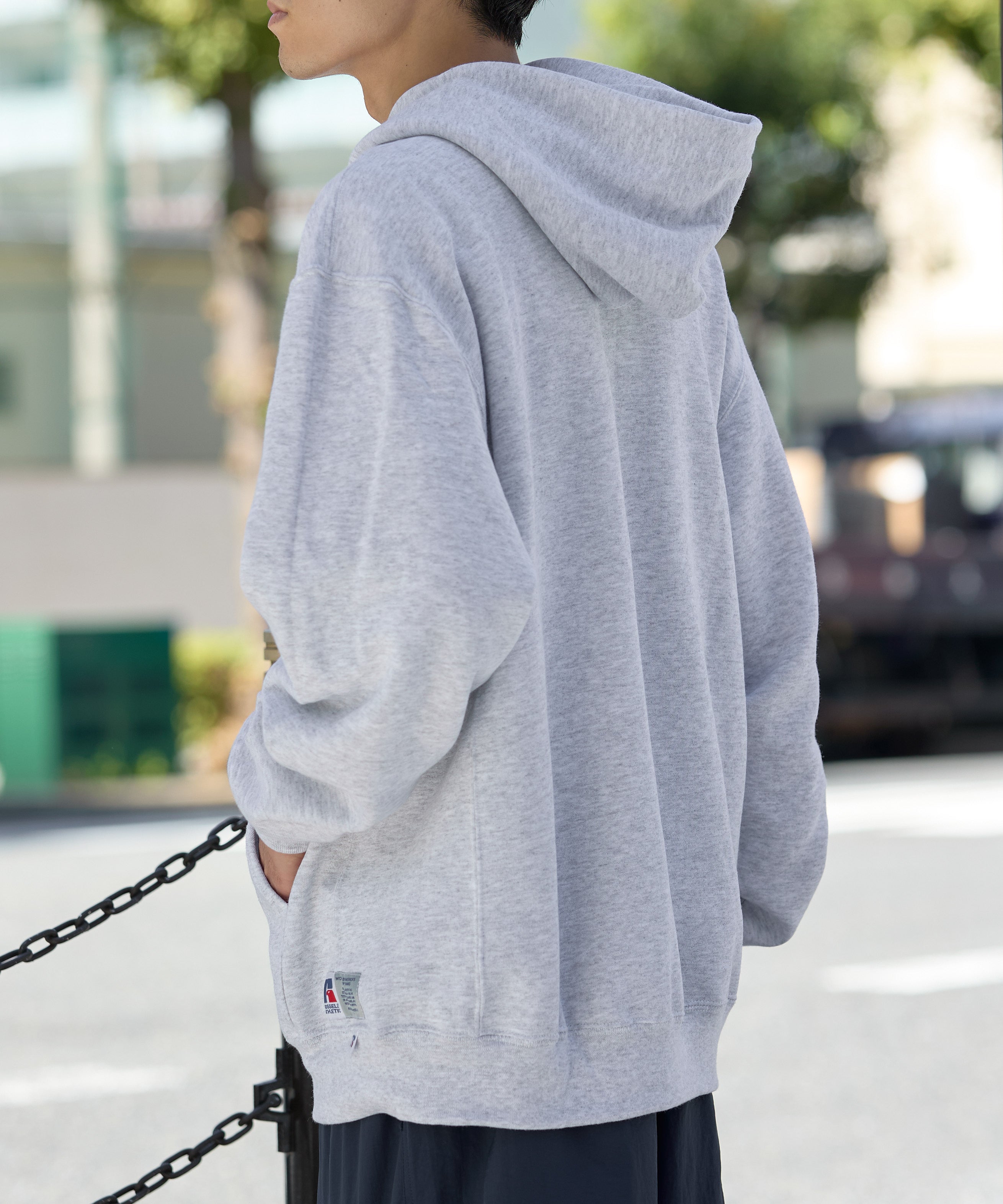 ×RUSSELL ATHLETIC STANDARD SWEAT HOODIE [ASH]