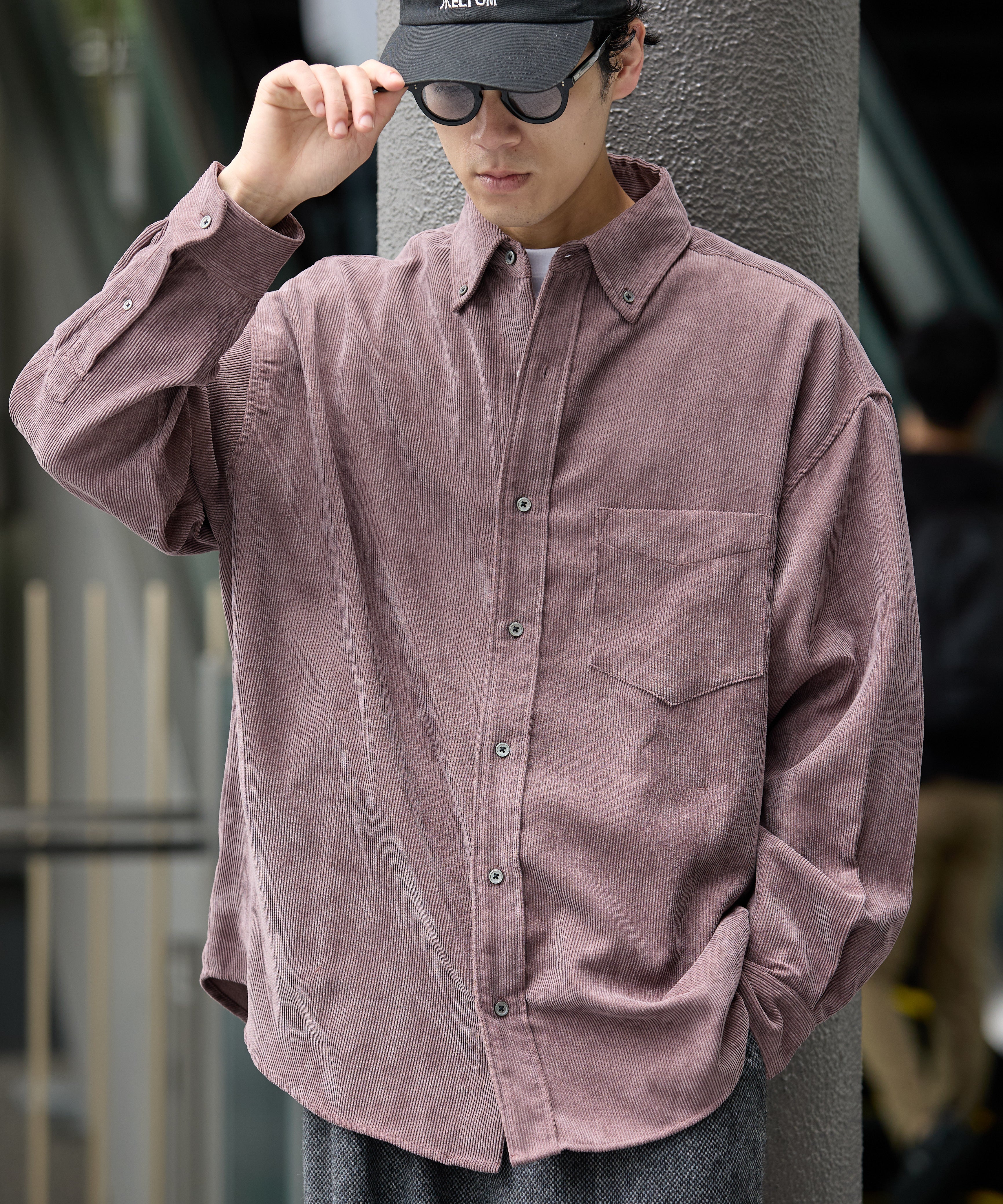 OVERSIZED CORDUROY SHIRT【BROWN】