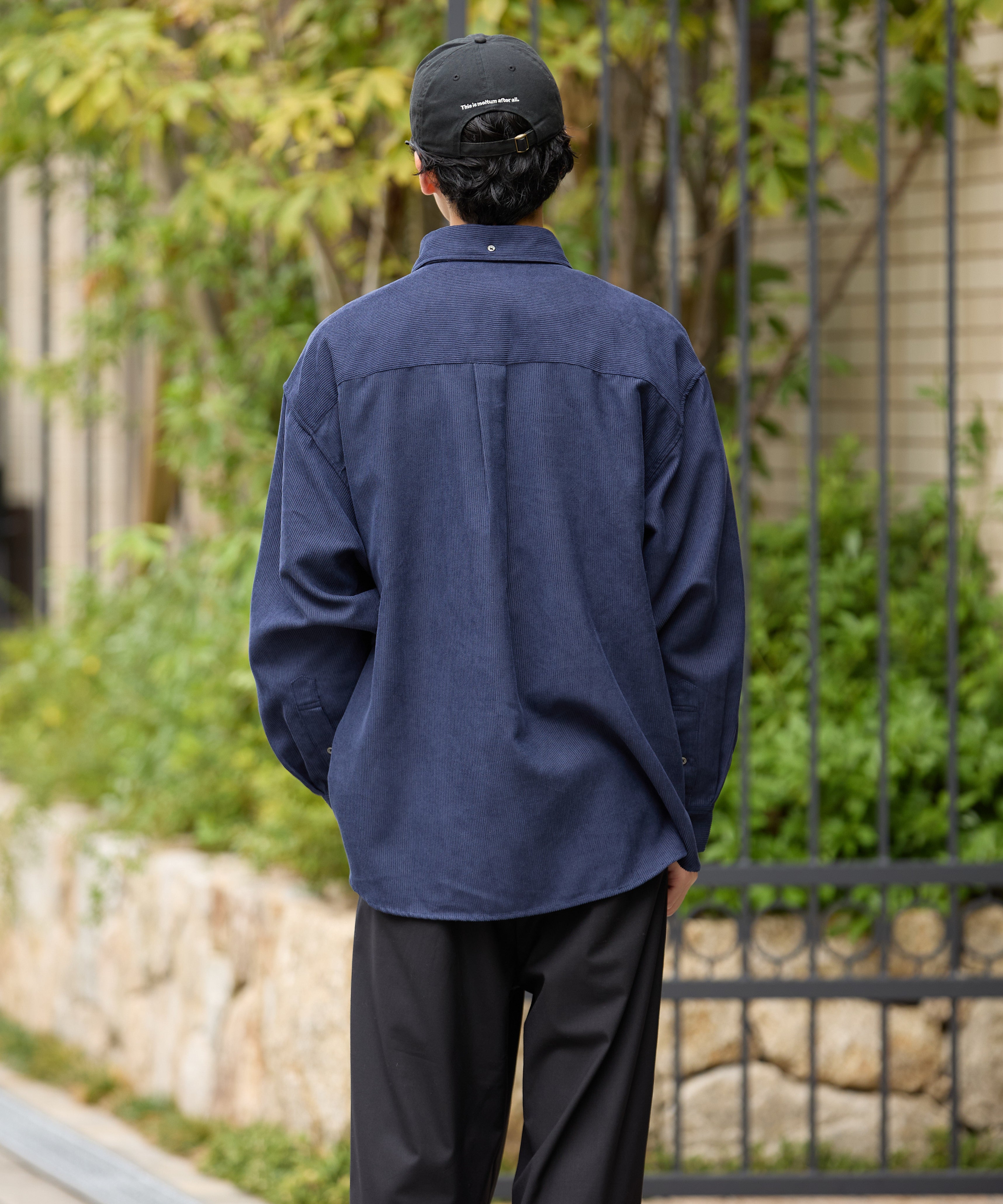 OVERSIZED CORDUROY SHIRT【NAVY】