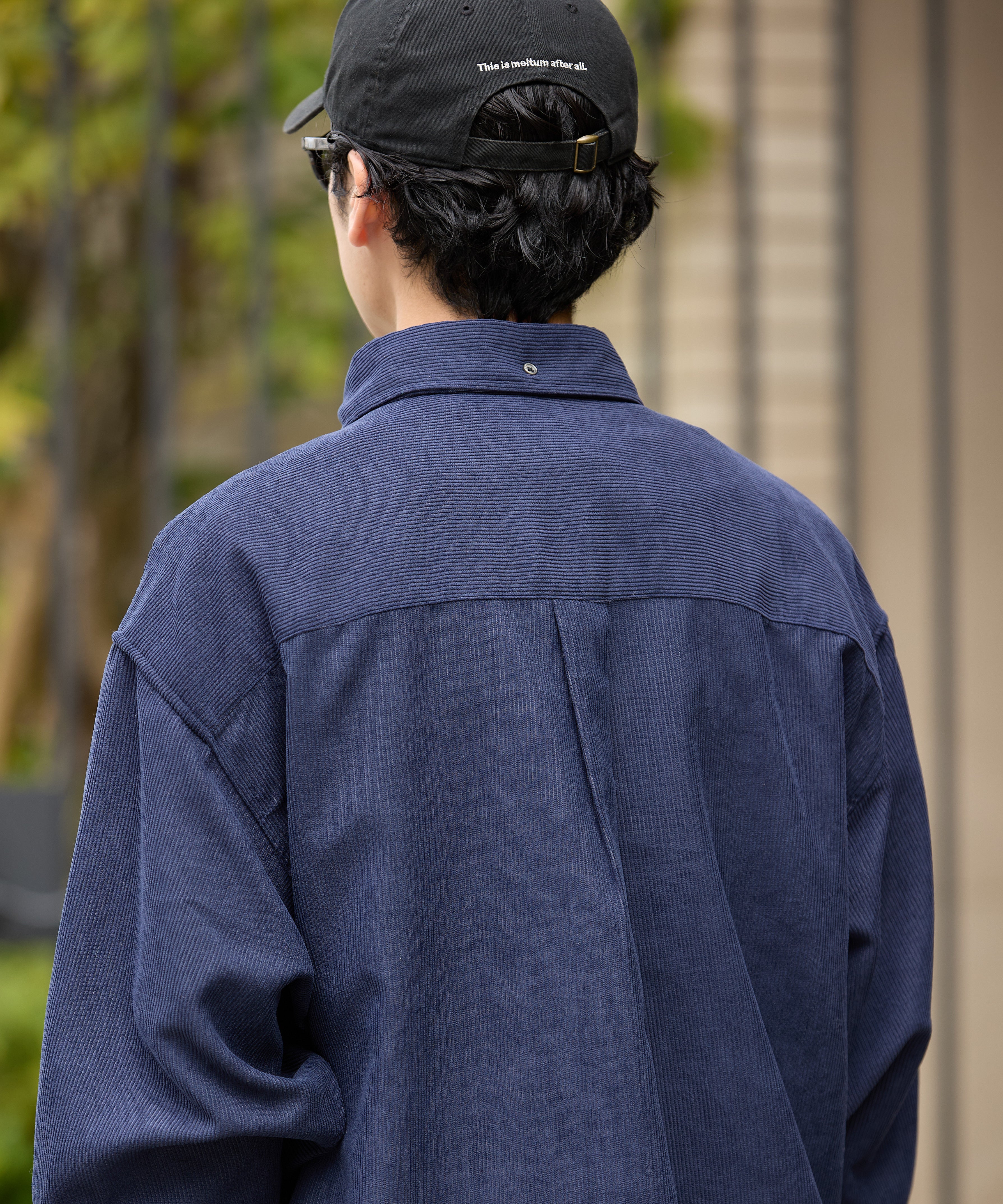 OVERSIZED CORDUROY SHIRT【NAVY】