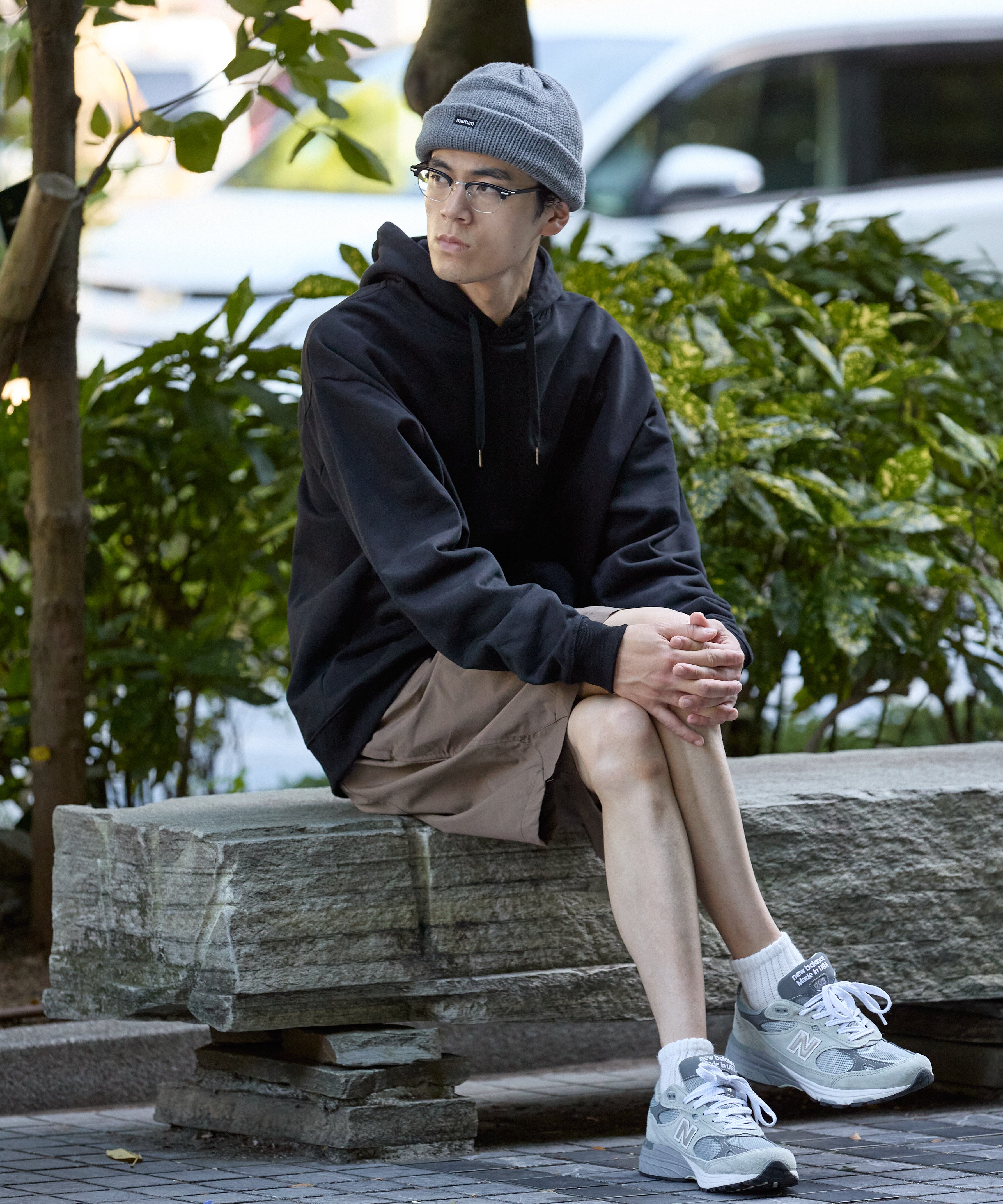 KNIT WATCH CAP【GREY】