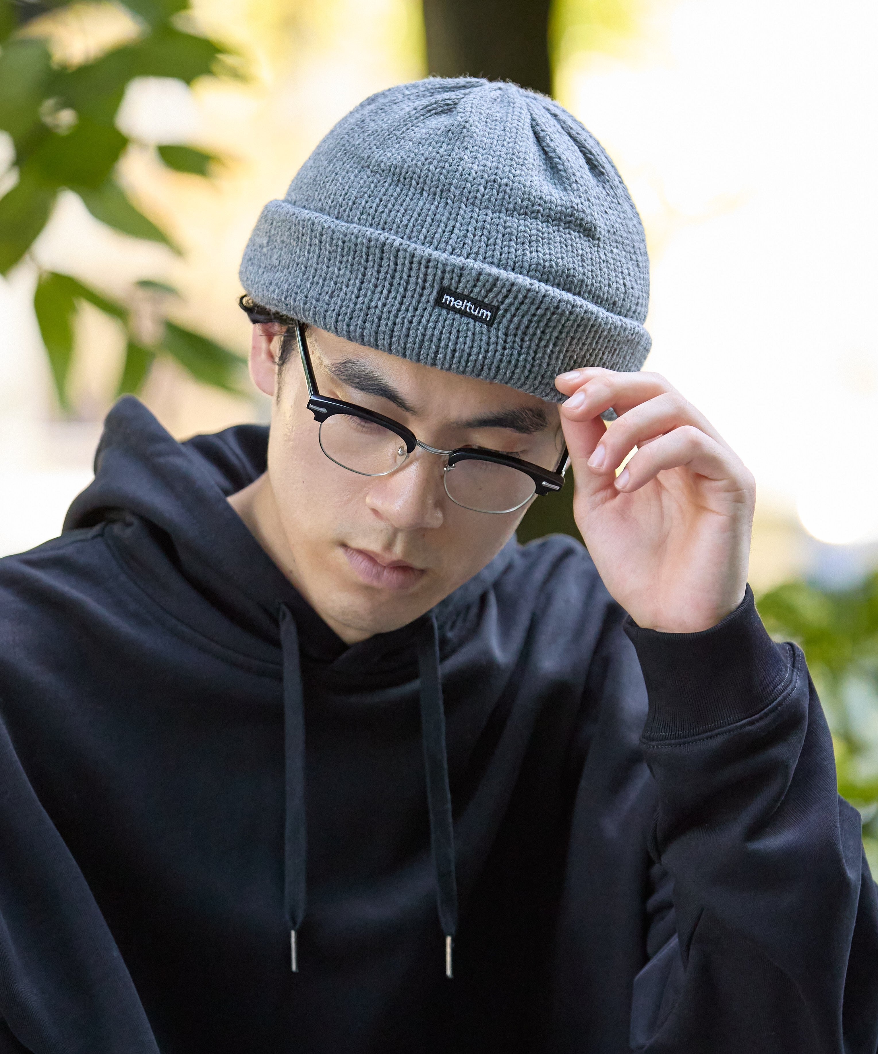 KNIT WATCH CAP【GREY】