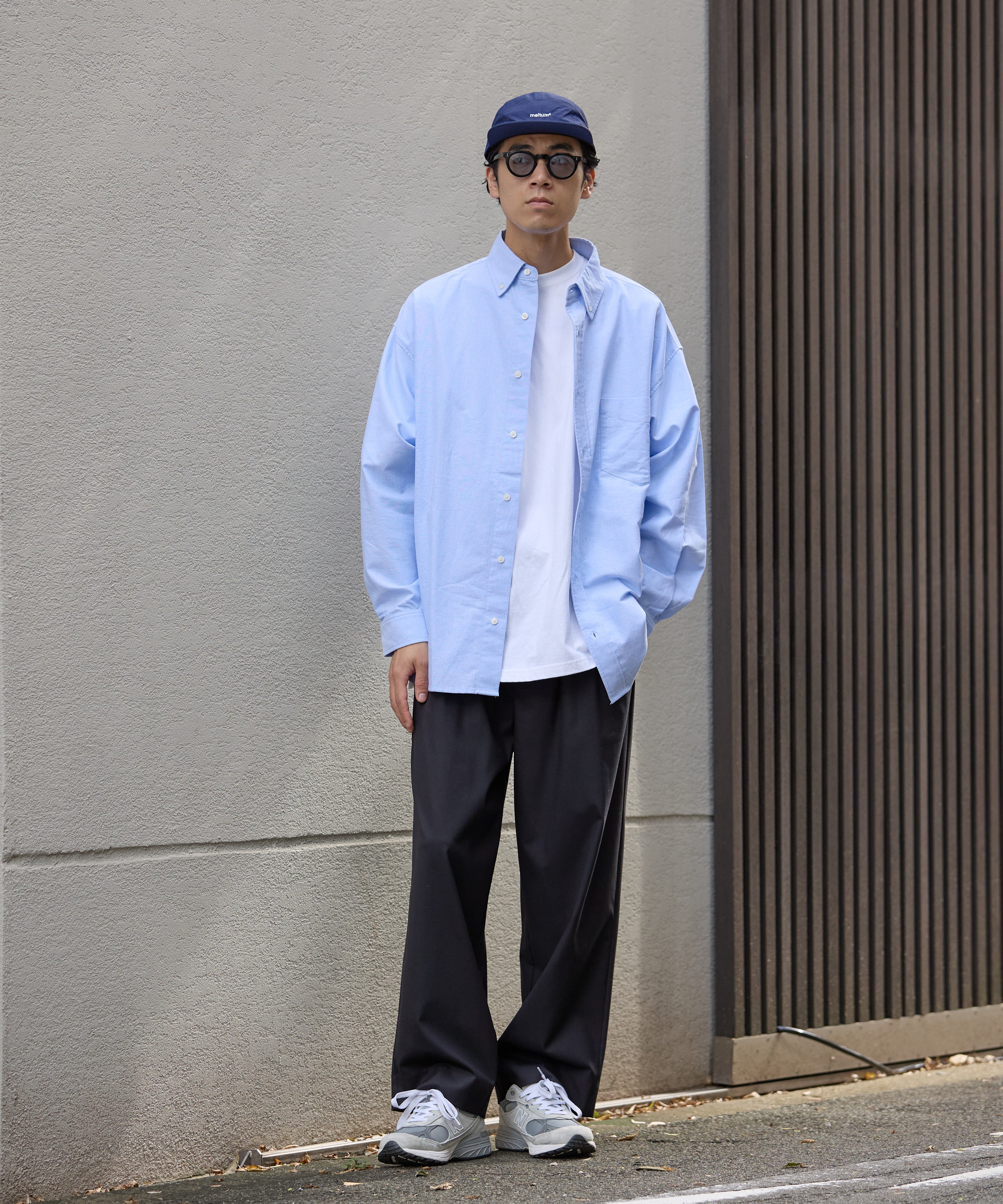 OVERSIZED B.D SHIRT【SAX】