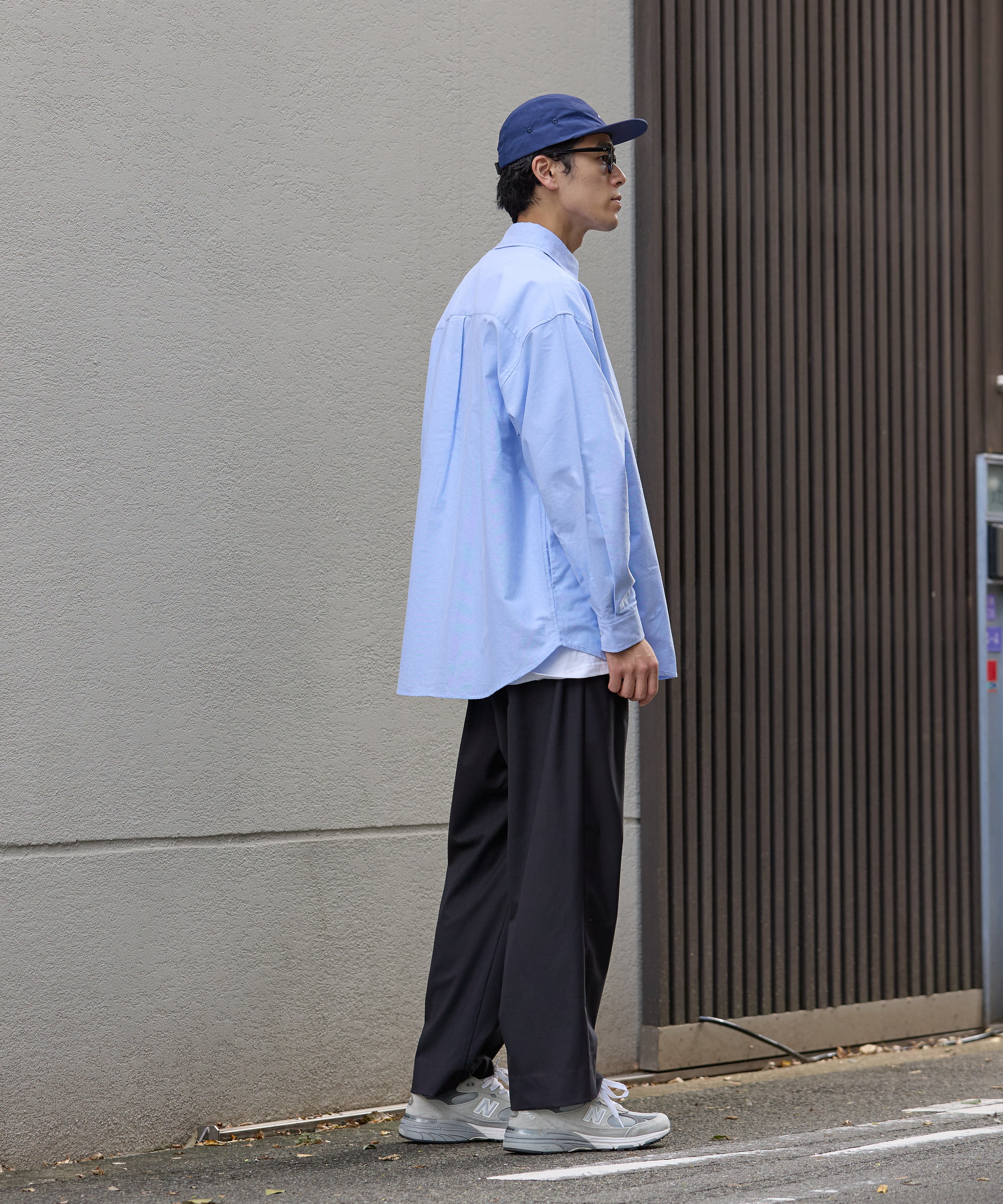 OVERSIZED B.D SHIRT【SAX】