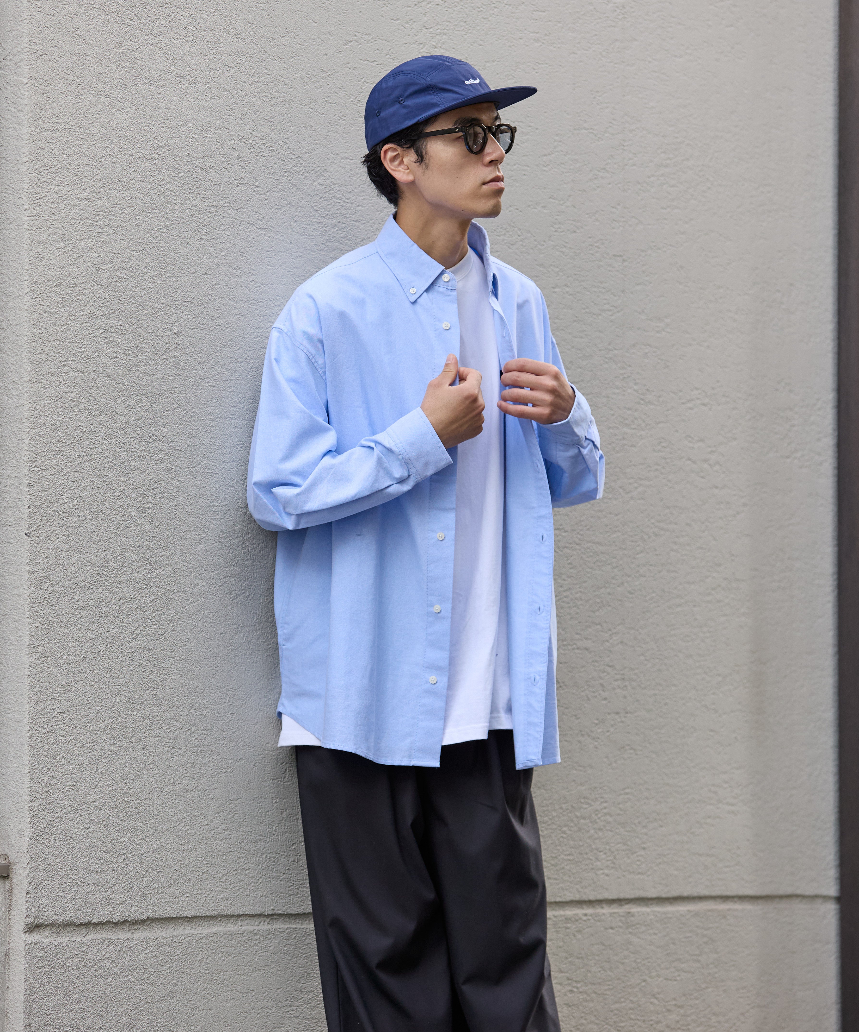 OVERSIZED B.D SHIRT【SAX】