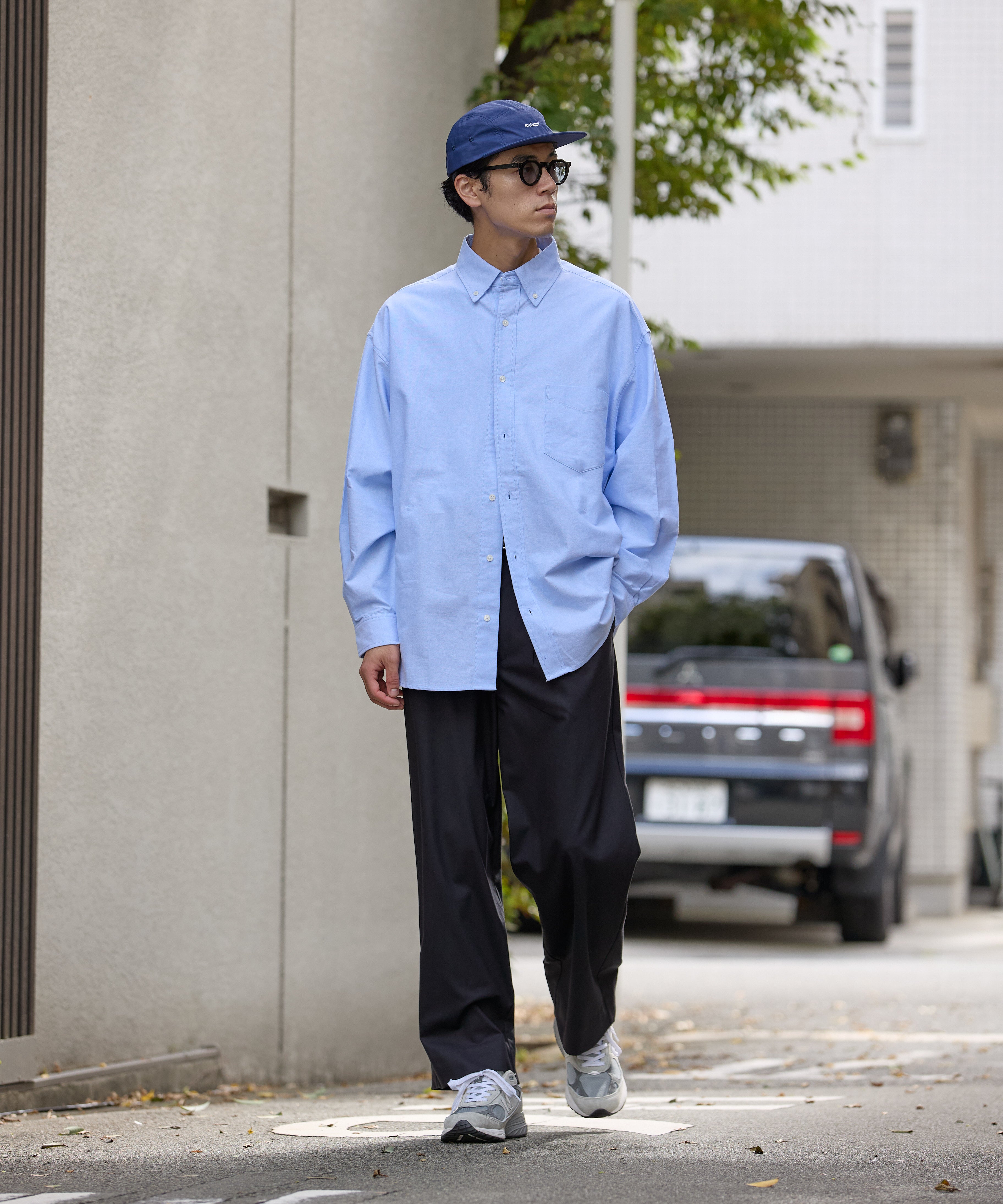 OVERSIZED B.D SHIRT【SAX】