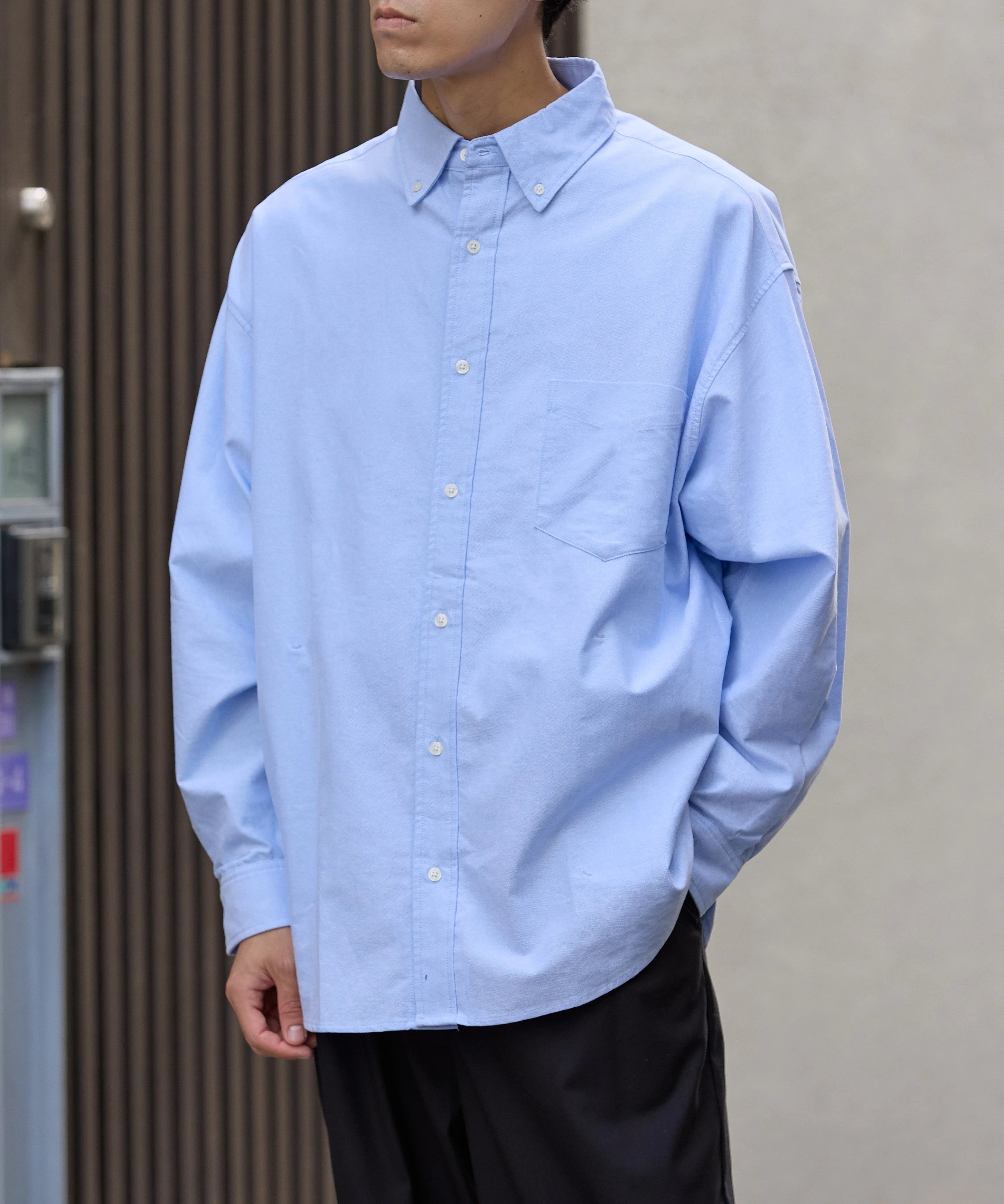 OVERSIZED B.D SHIRT【SAX】