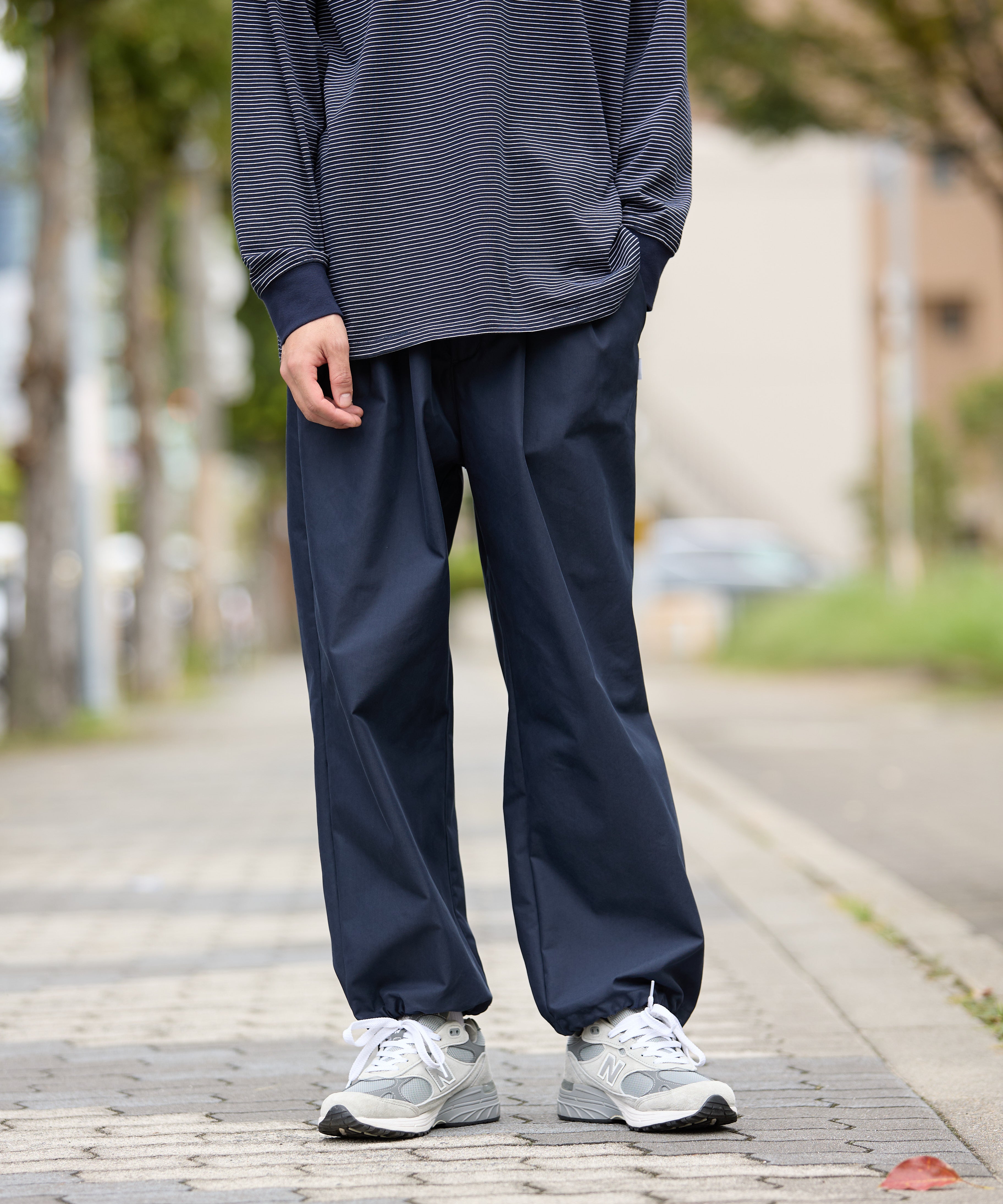 NYLON TWILL STRING PANTS【NAVY】