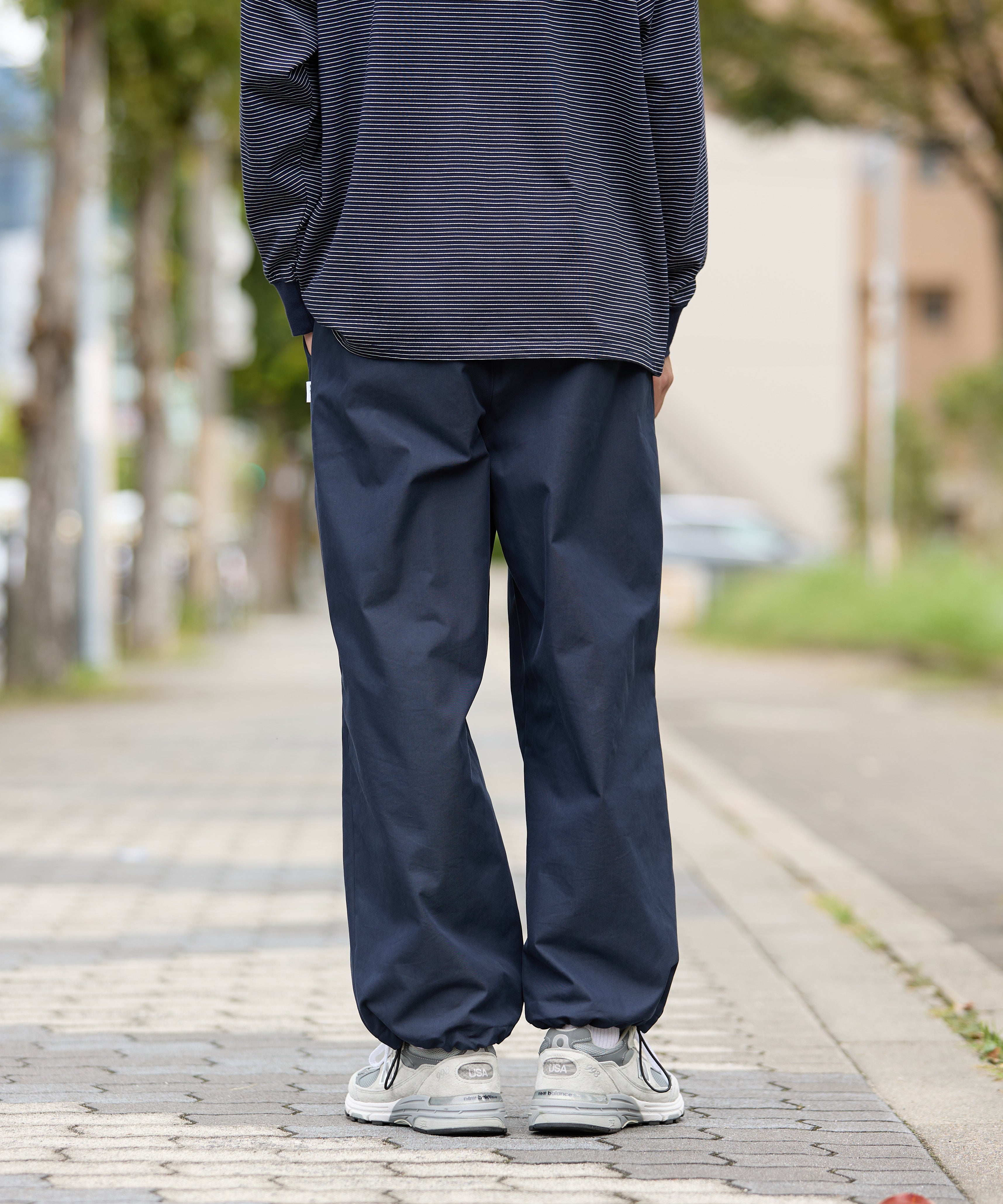 NYLON TWILL STRING PANTS【NAVY】